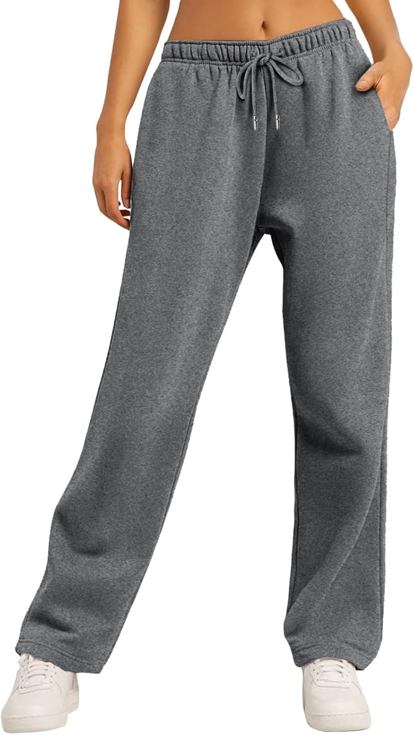 Trendy Wide-Leg Preppy Sweatpants for Women