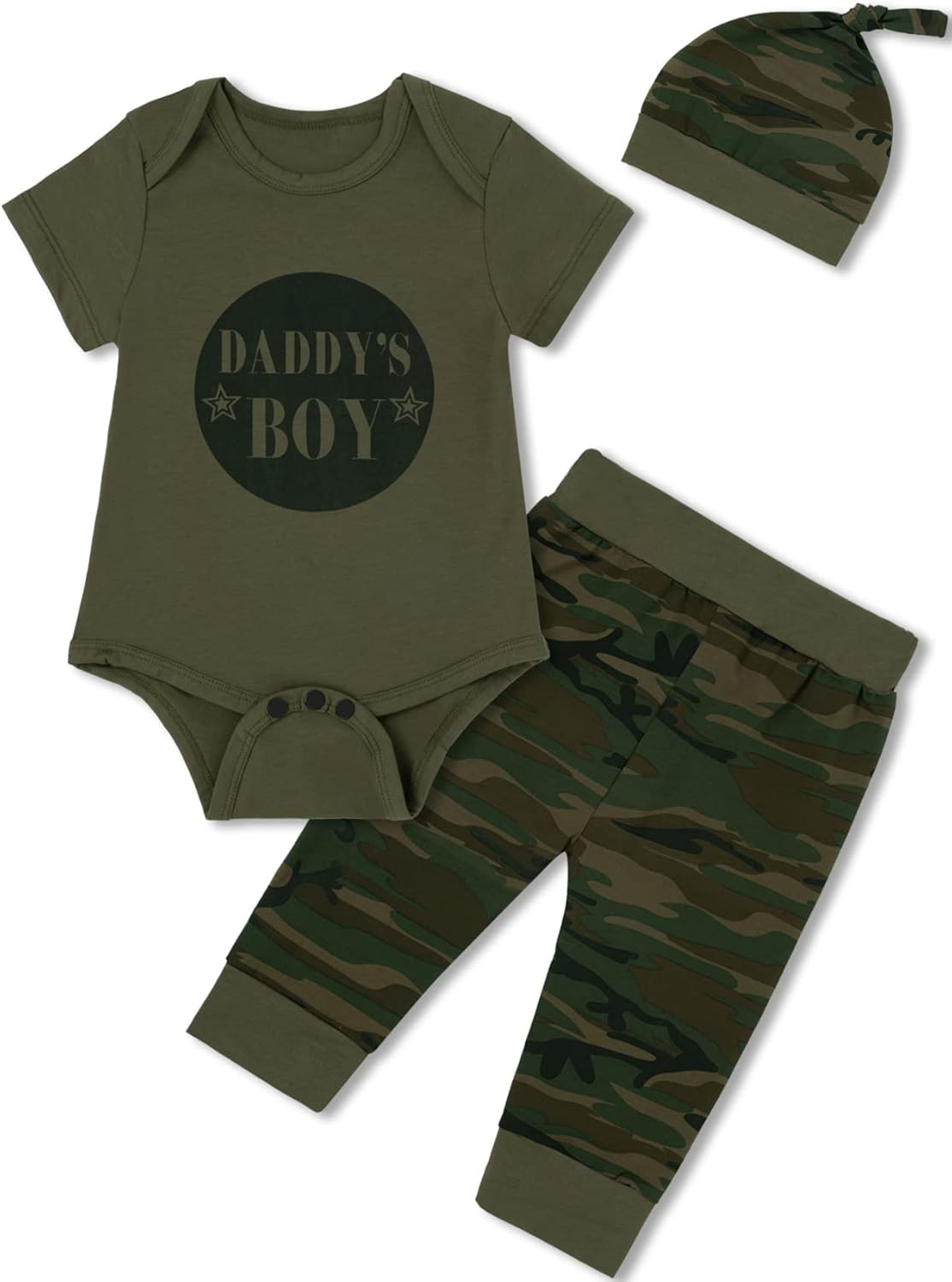 AGGLE Baby Boys Daddys Best Buddy 3PC Outfit Set