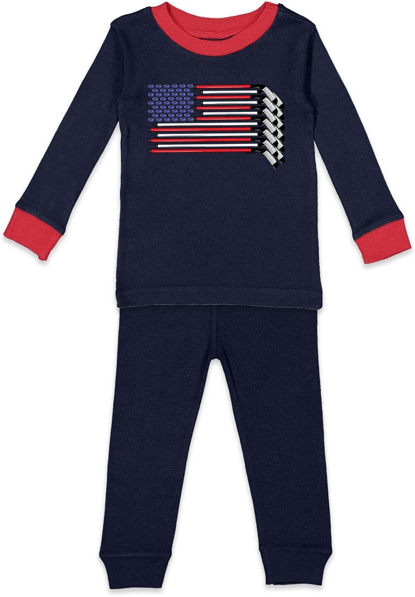 Haase Unlimited Kids Hockey Sticks American Flag Shirt Pants Set