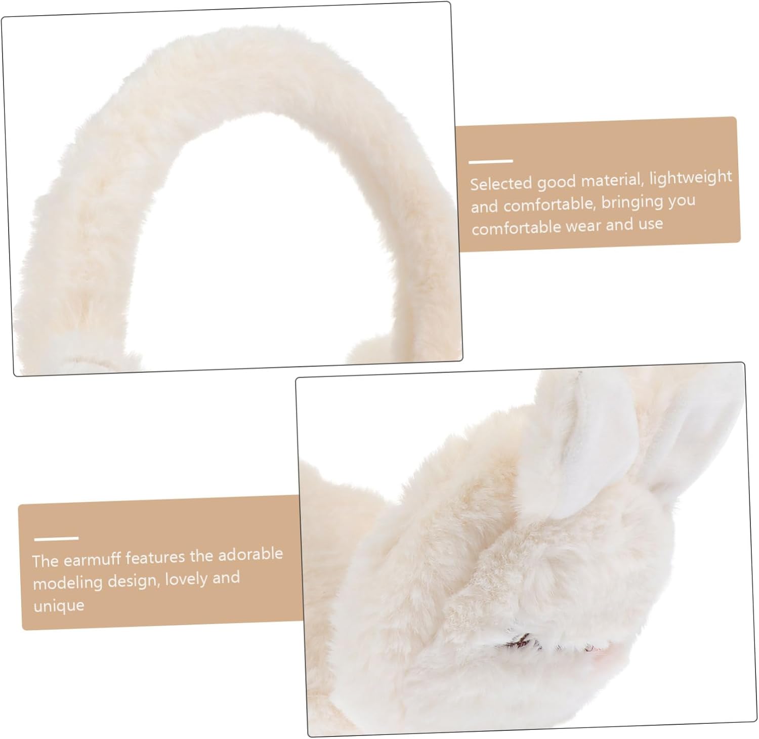 Warm Earmuffs for Women Soft Furry Ear Protection for Winter