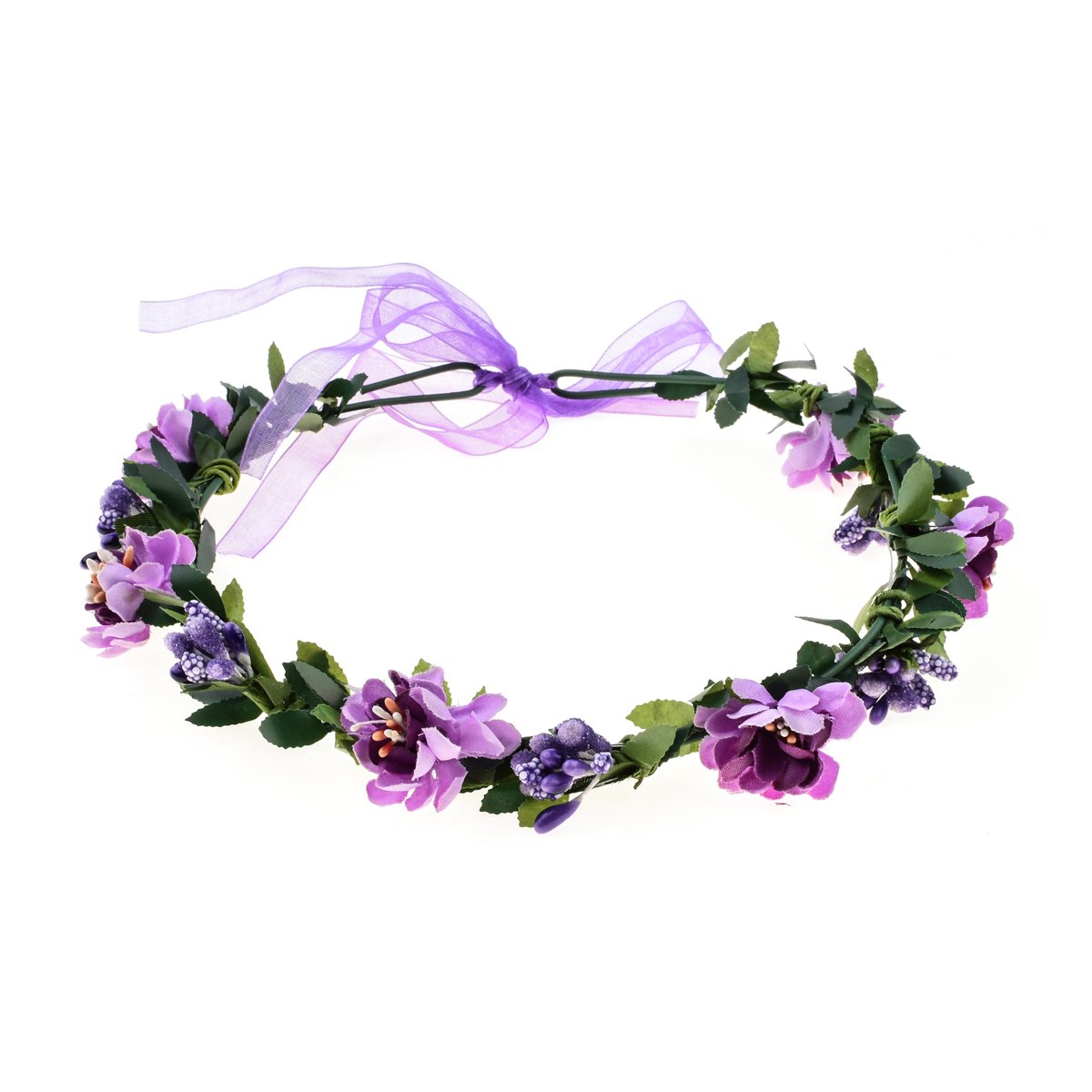 Love Sweety - Floral Crown Headband Purple