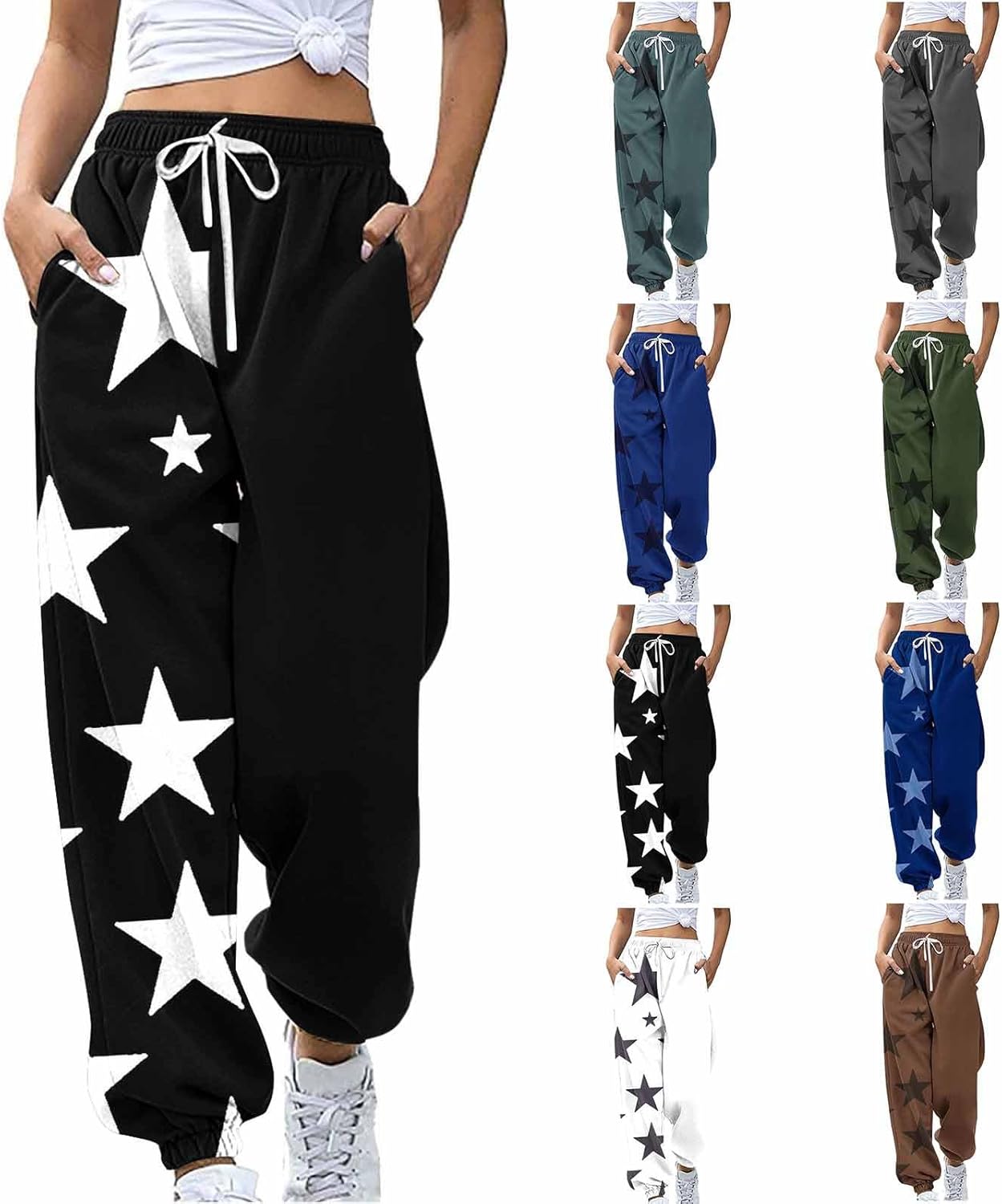 Soft Trendy Fall Drop Waist Womens Sweatpants 2024