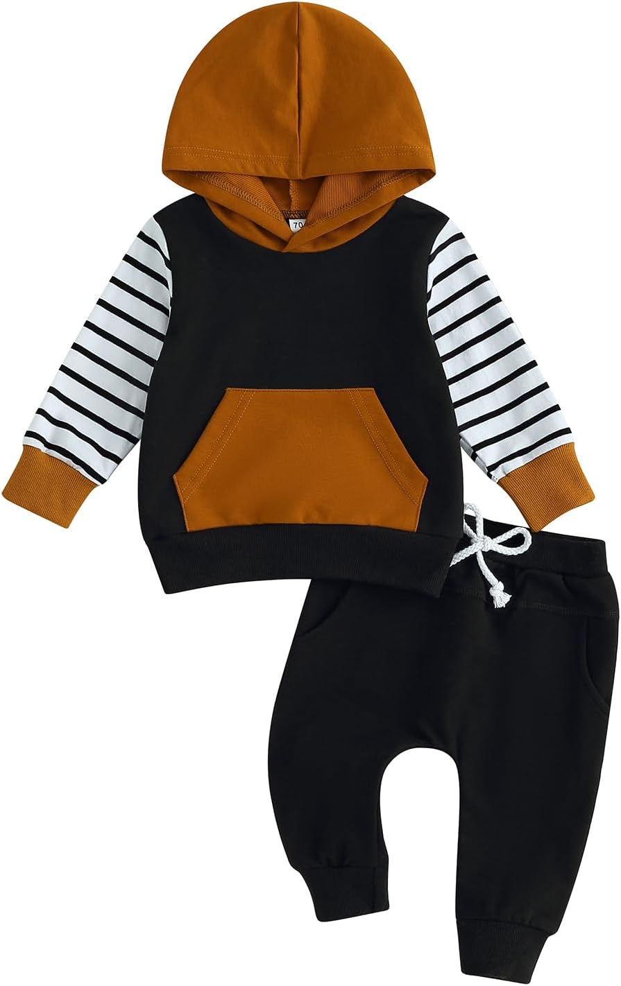 Sprifallbaby Toddler Boys Color Block Outfits Toddler Boys