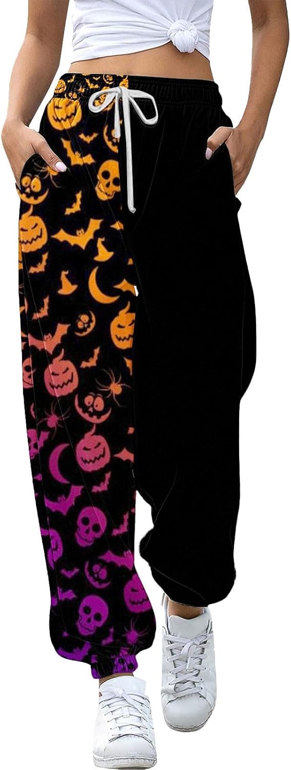Casper Halloween Printed Baggy Sweatpants Casual Trendy Pants for Women
