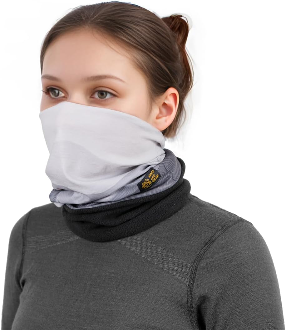 Winter-Ready Dual-Fabric Neck Gaiter for Cold Weather Activities