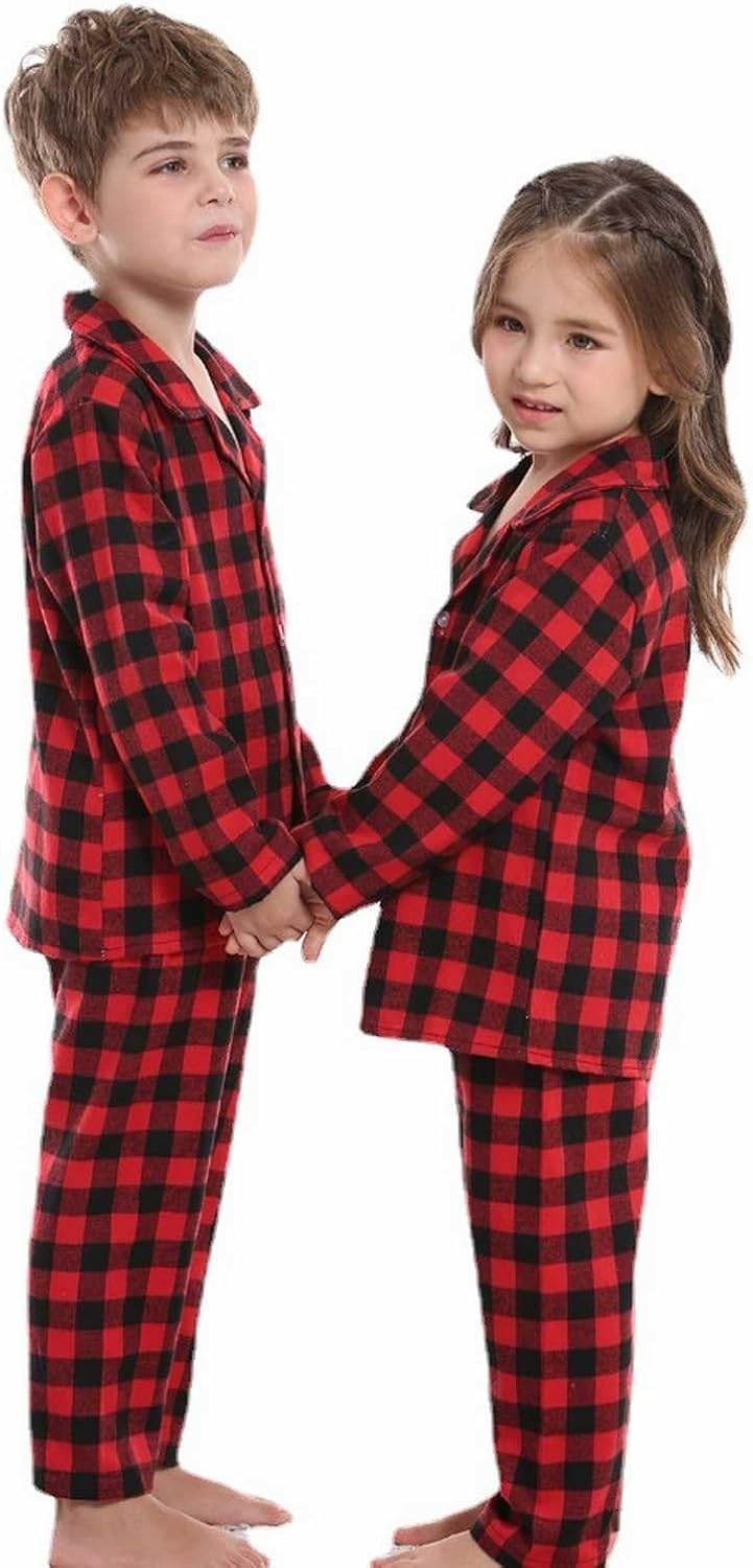 Red Plaid Winter Toddler Boys Set