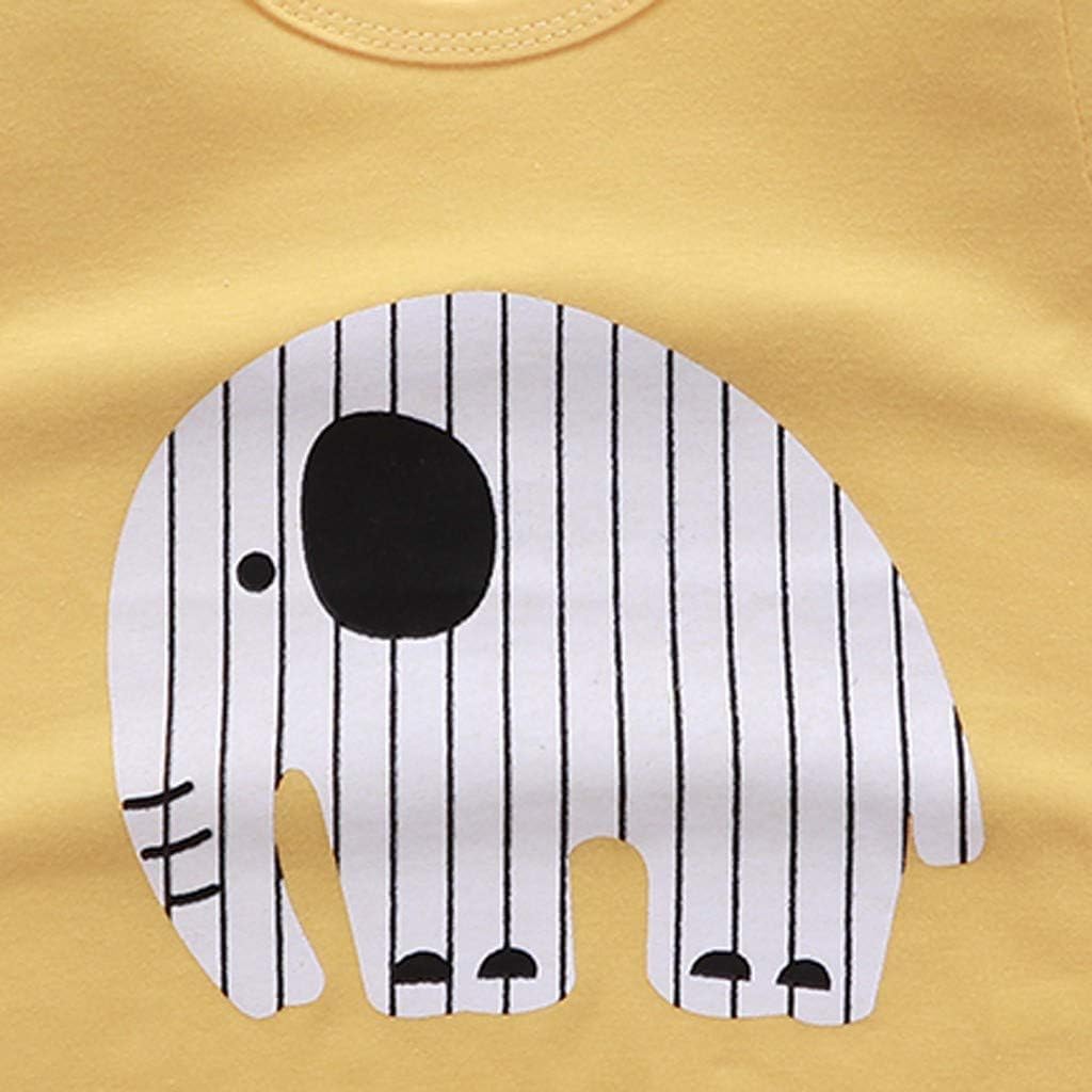 AMIMOJY Kids Cartoon Animal Printed Summer Outfit for Boys
