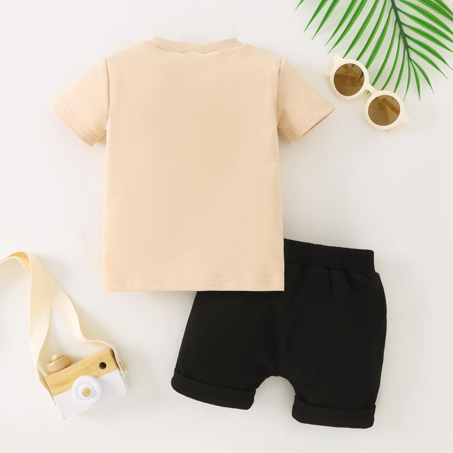 Yvowming Toddler Boys Summer Truck Print T-Shirt Shorts Set