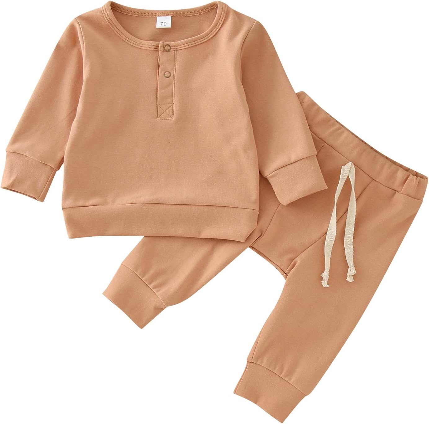 Generic Boys Girls Long Sleeve Crewneck Sweatshirt Elastic Waist Pants Set