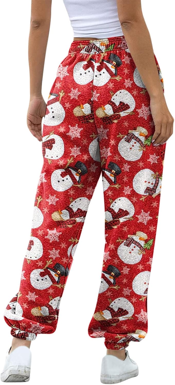 Christmas Plaid Sweatpants Women Size Guide Gift