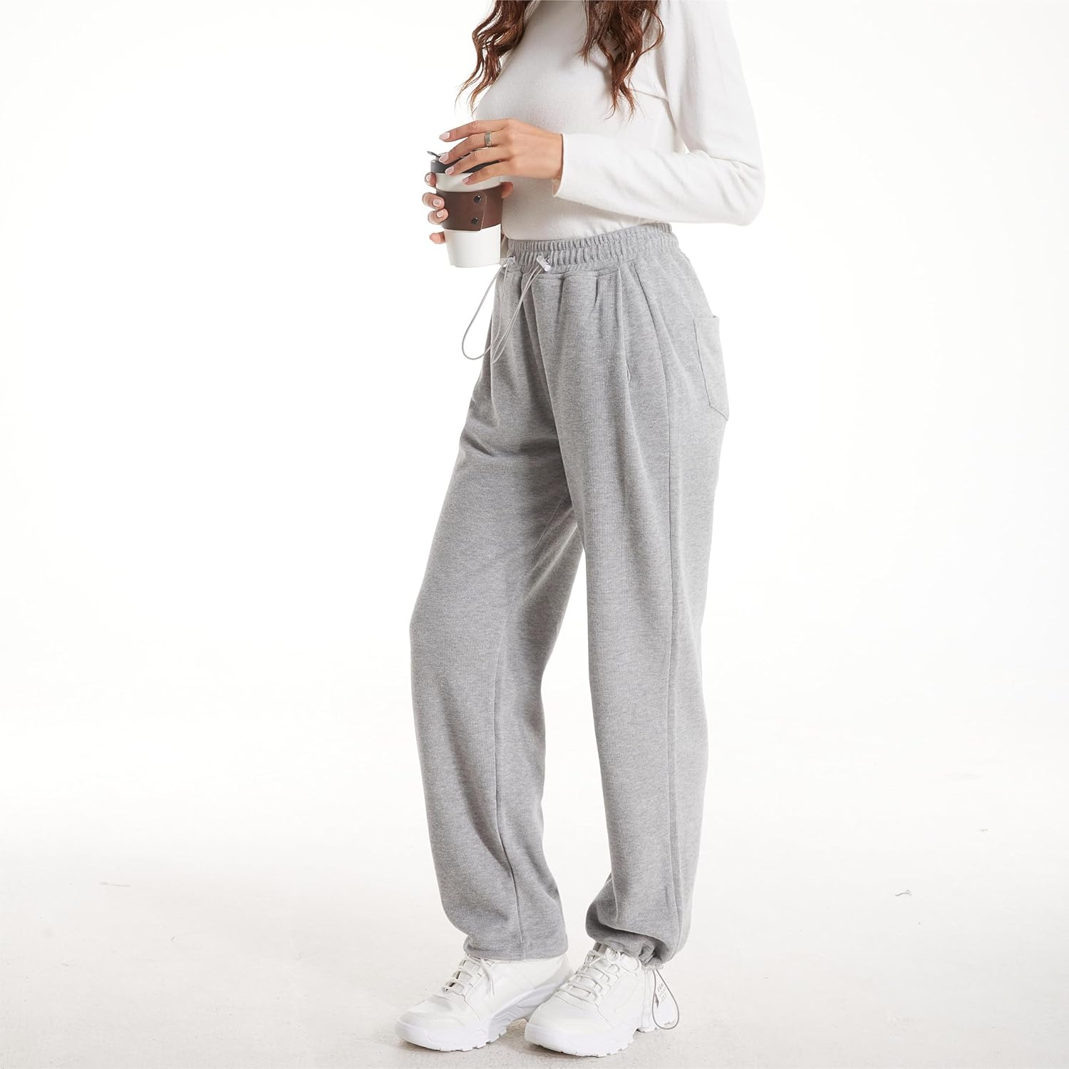 TEERFUJogger Shorts Womens Thick-Warm Active Sweatpants