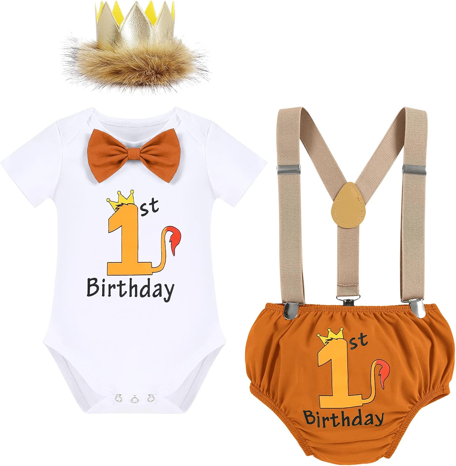 ODASDO Baby Boy Jungle Birthday Costume Set