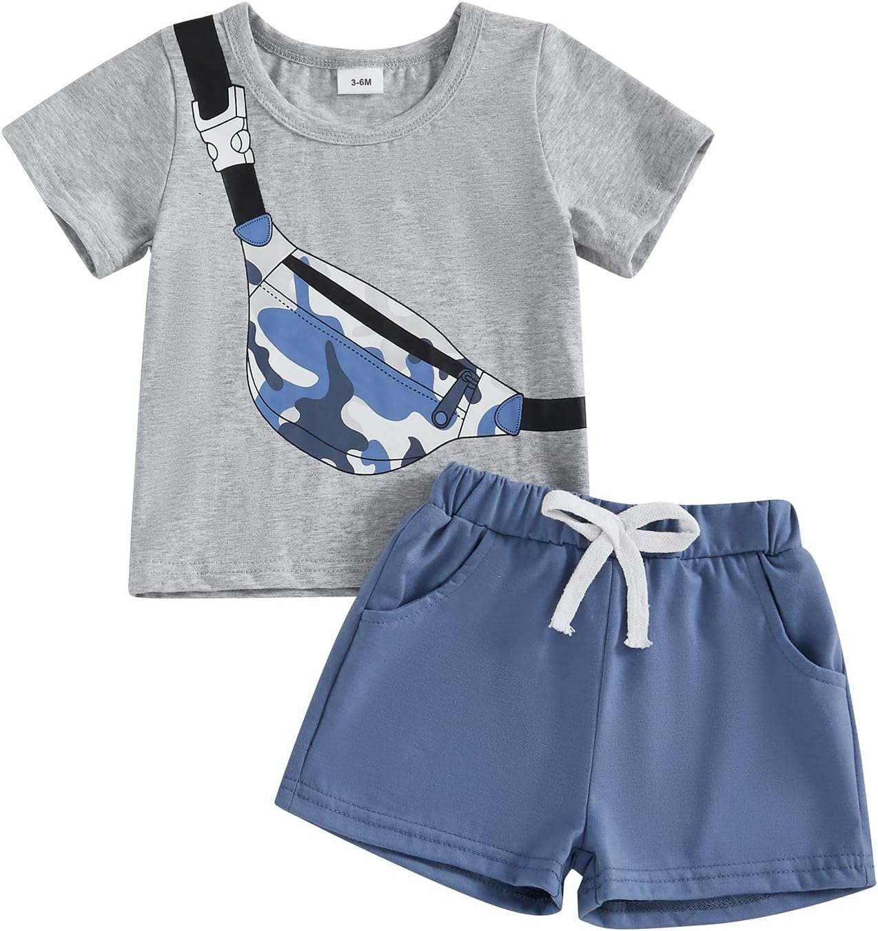 Bonangber Toddler Boy Summer Short Sleeve T-shirt and Shorts Set