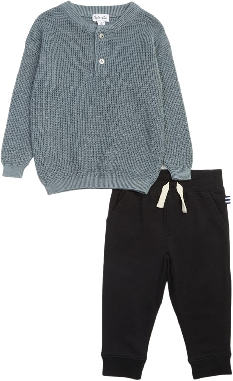 Splendid Baby-Boys Trooper Long Sleeve Henley and Bottom Pant Set