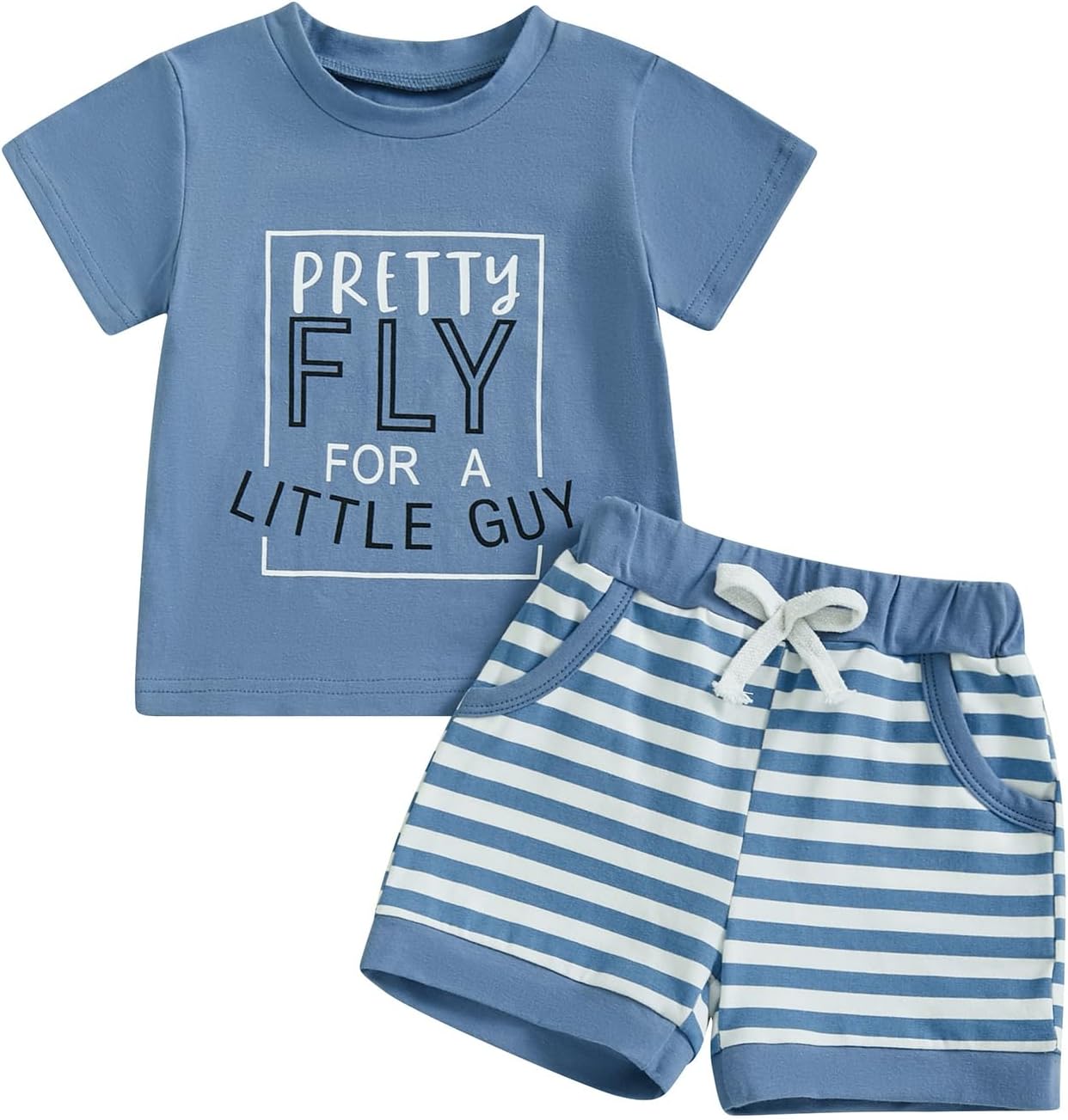 Engofs Toddler Summer Outfit Trendy T-Shirts Shorts for Babies