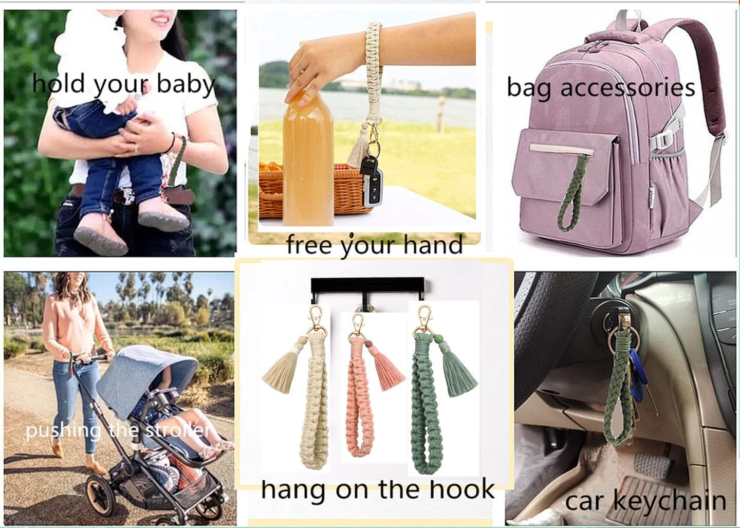 Eco-Friendly Macrame Keychain for Women