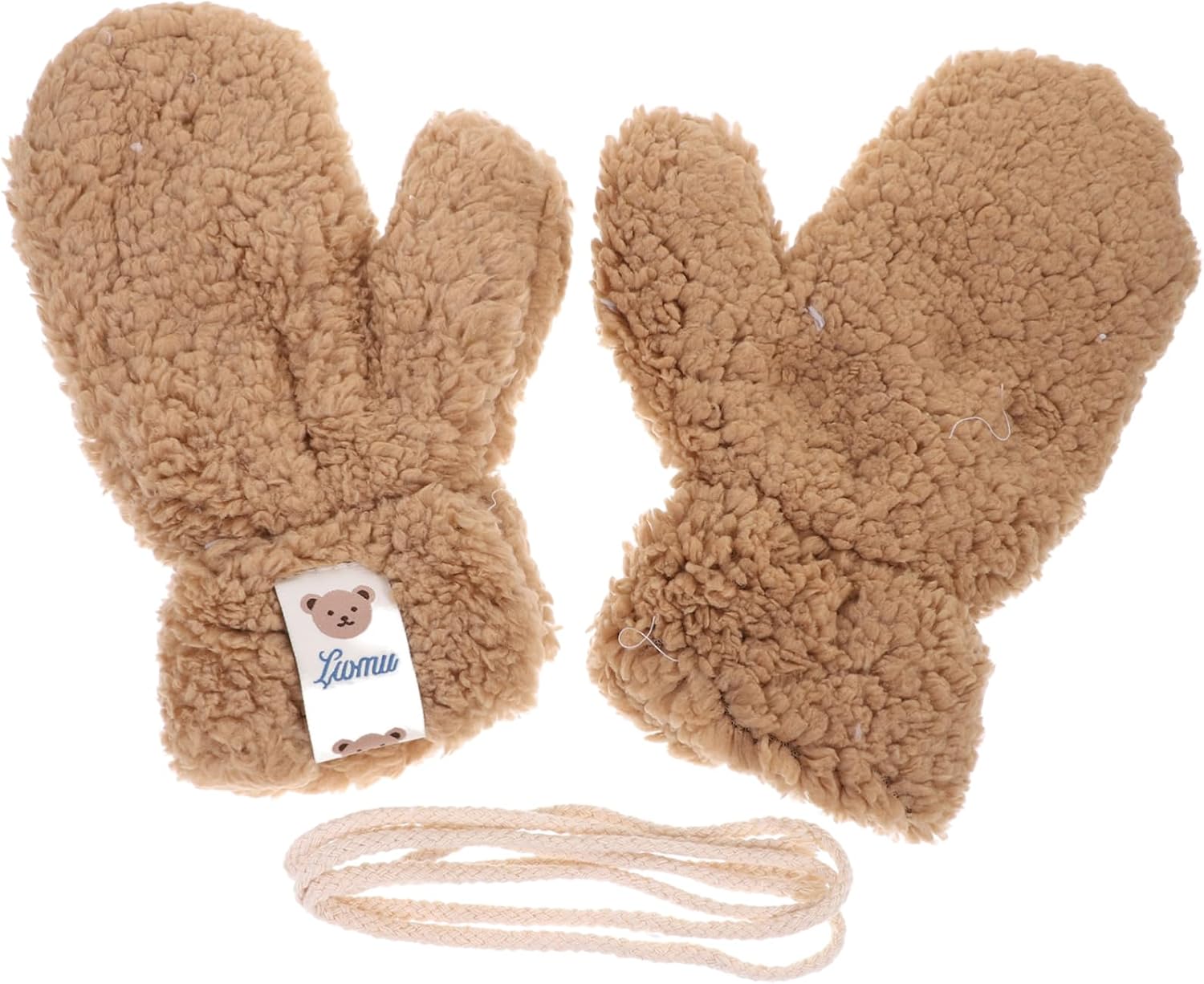 Best Womens Cartoon Plush Winter Gloves Long Warm