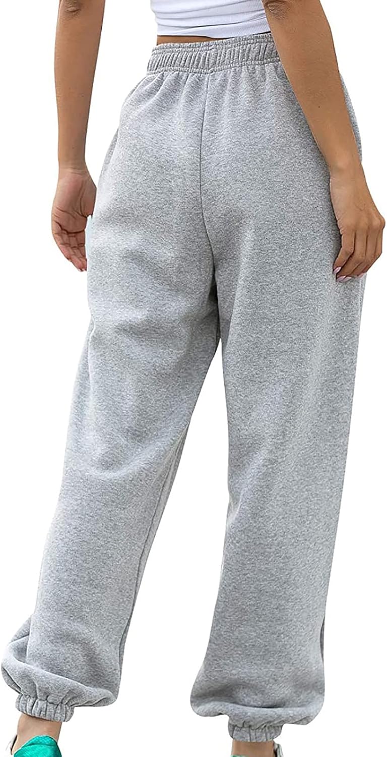 Trendy Drawstring Sweatpants for Women - Baggy Joggers with Pockets