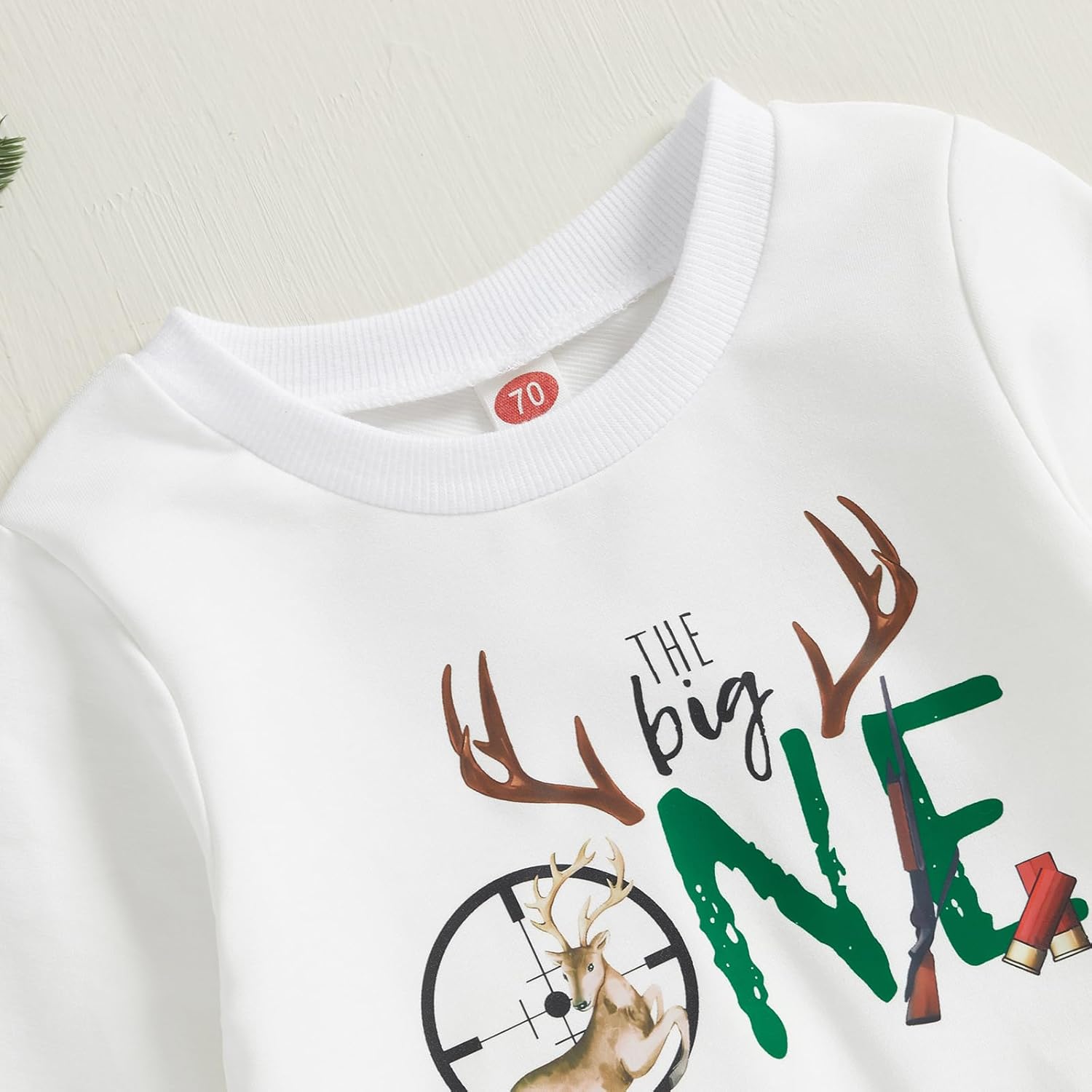 Baby Boy First Birthday Outfit - Red Reindeer Sweater Elves Pants Set
