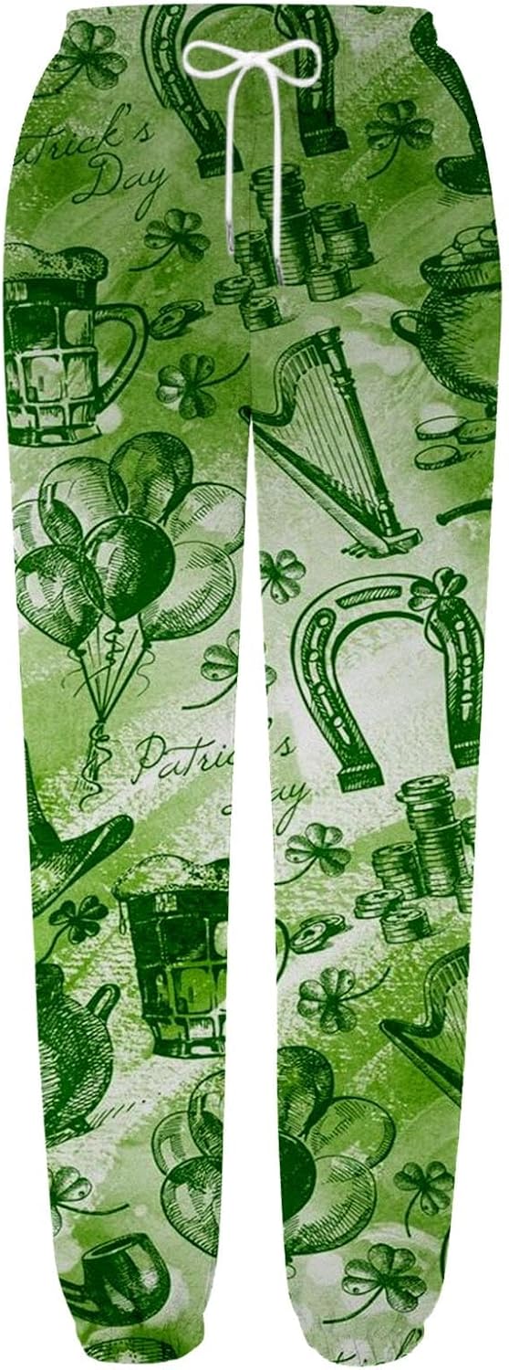 SDBRLD Irish St Patricks Day Print Womens Baggy Sweatpants