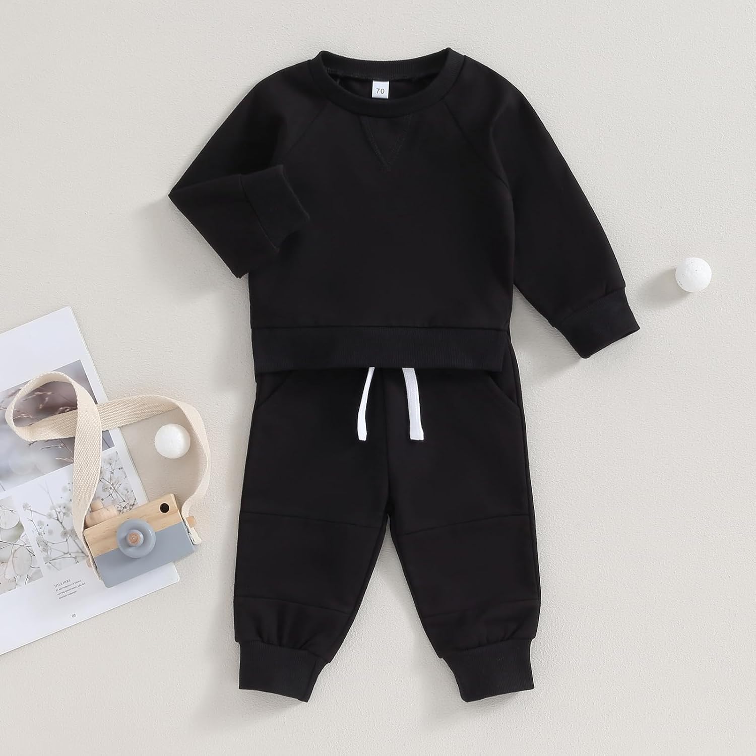 Karesoull Toddler Toddlerez Baby Boy Soft and Warm Sweatsuit Set