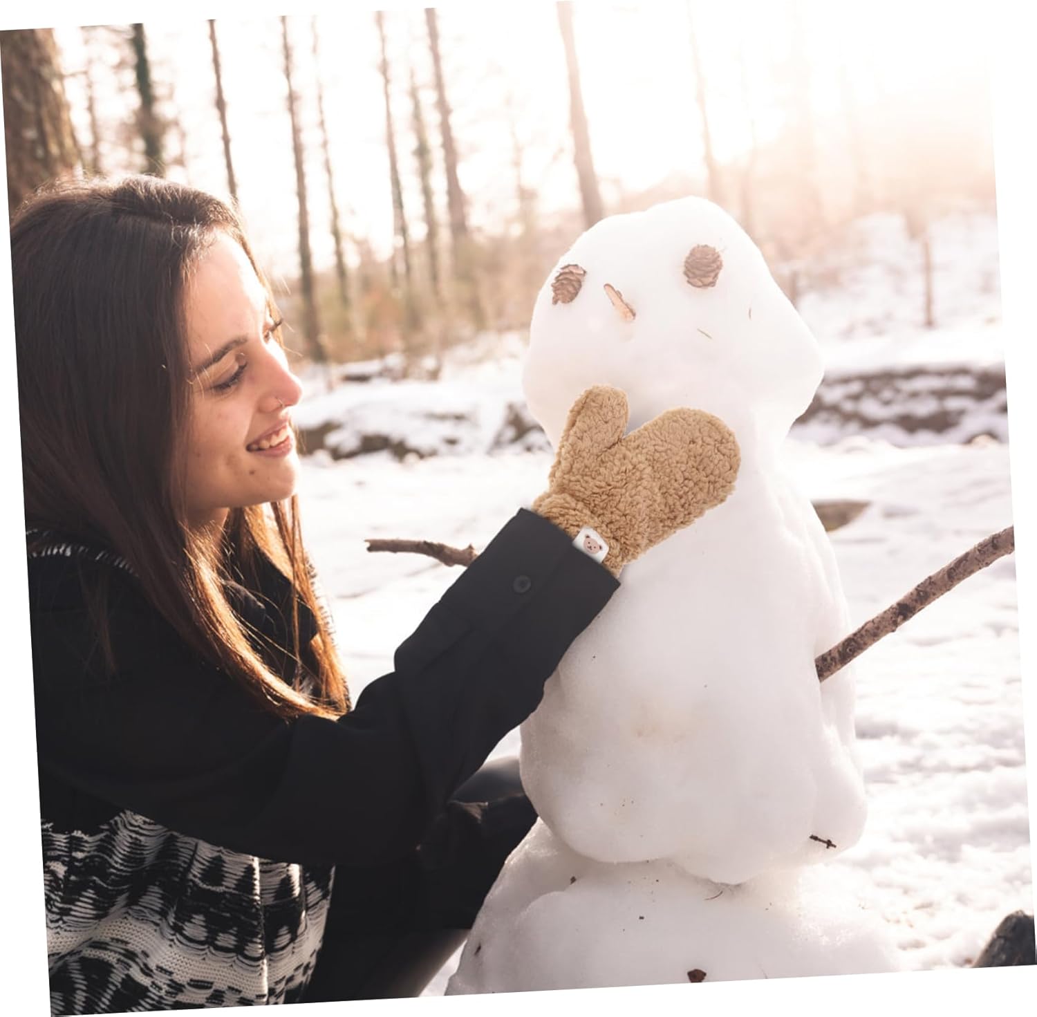 LIOOBO Cartoon Mitten Gloves