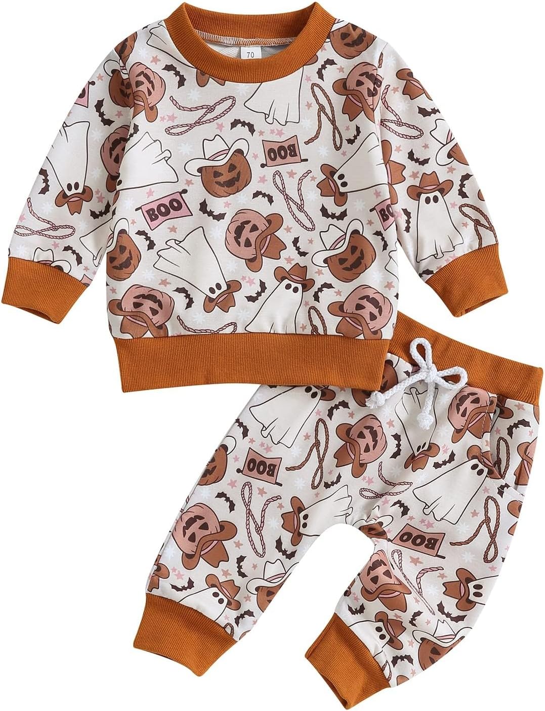 Baby Boys Halloween Outfit Set - Long Shirts Sweaters