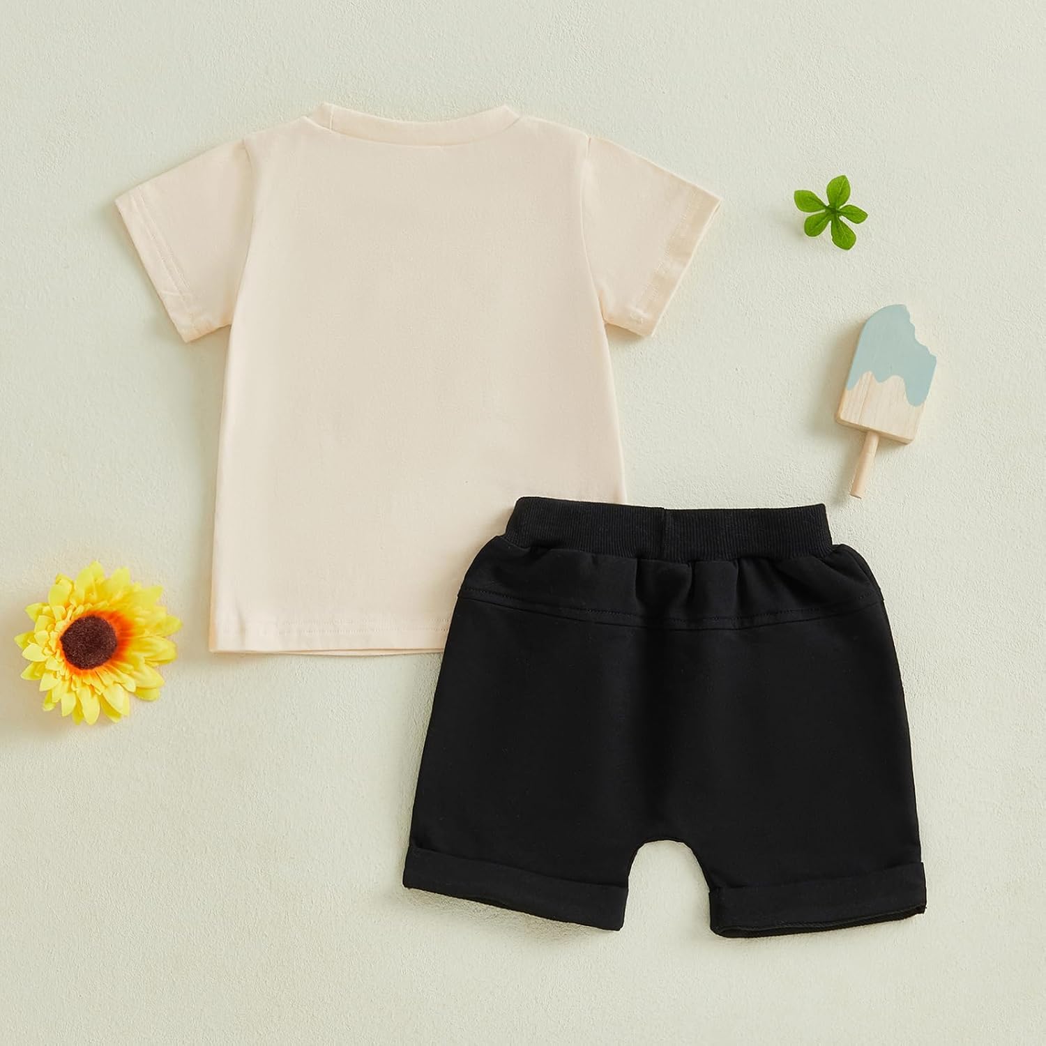 Baby Toddler Boys Motorcycle Print Summer Outfits Set
