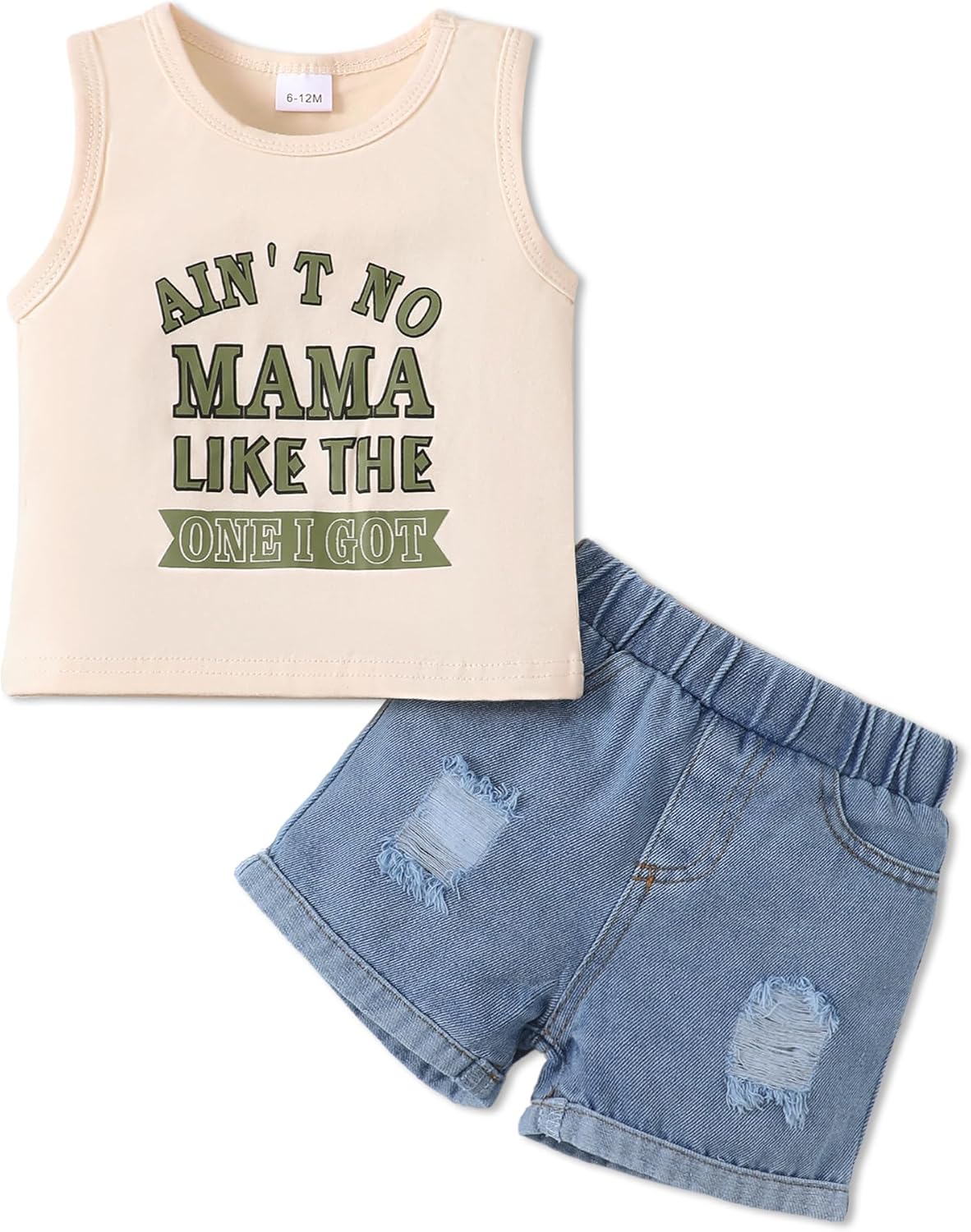 NZRVAWS Toddler Boy Summer Tank Shorts Set Fun Letter Print