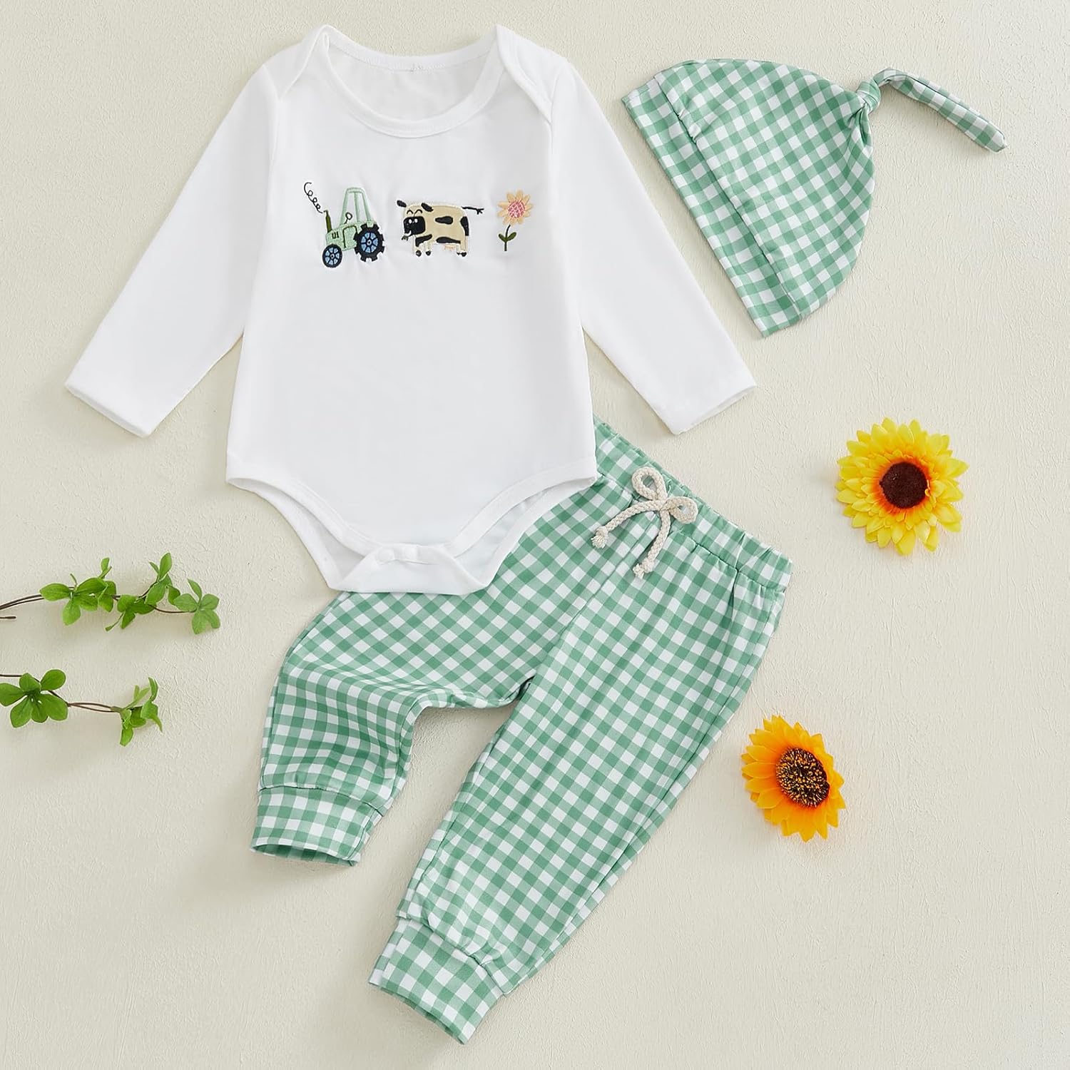Plaid Romper for Newborn Boys - Trendy Cozy