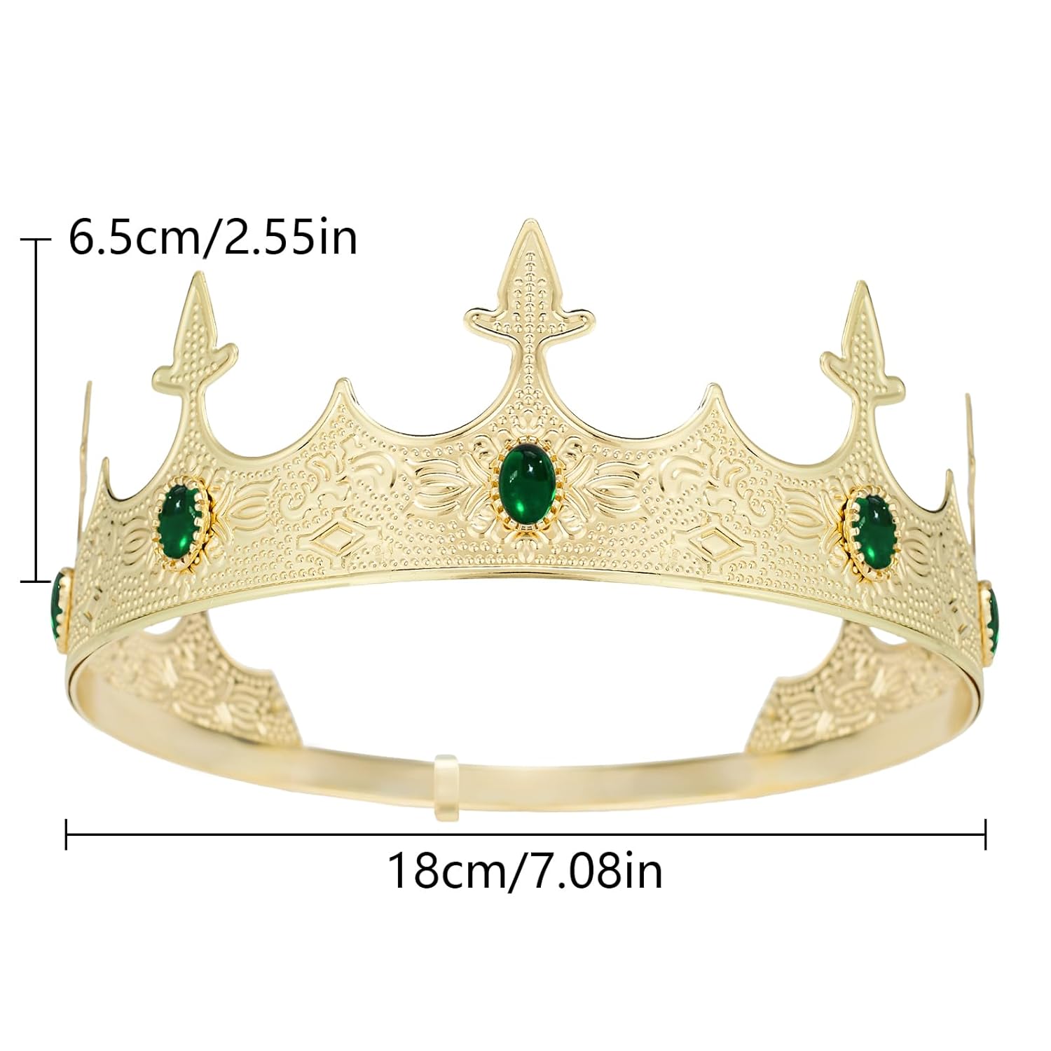 Metal Crown Headband for Men - Gold Crowns and Tiara