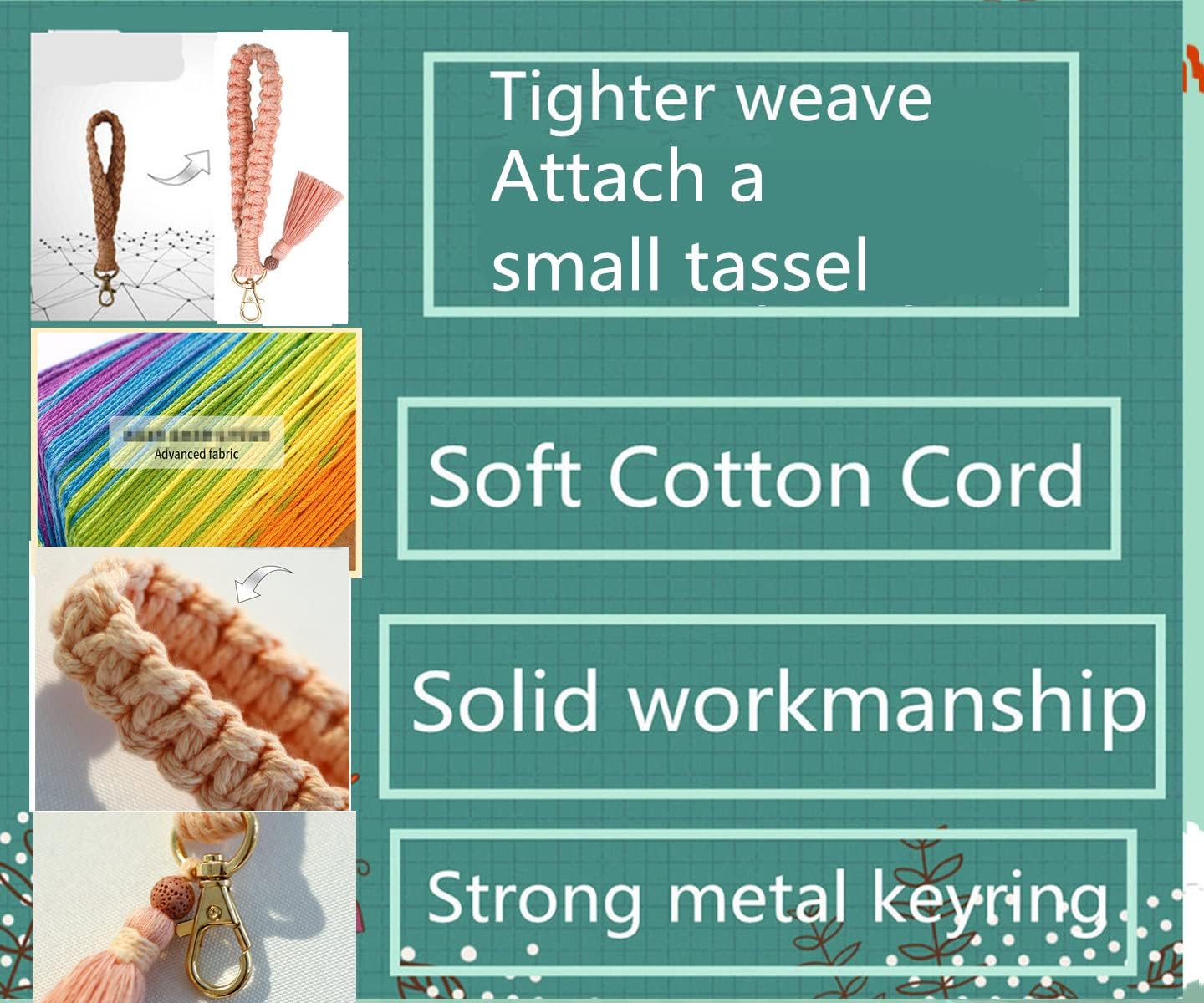 Eco-Friendly Macrame Keychain for Women