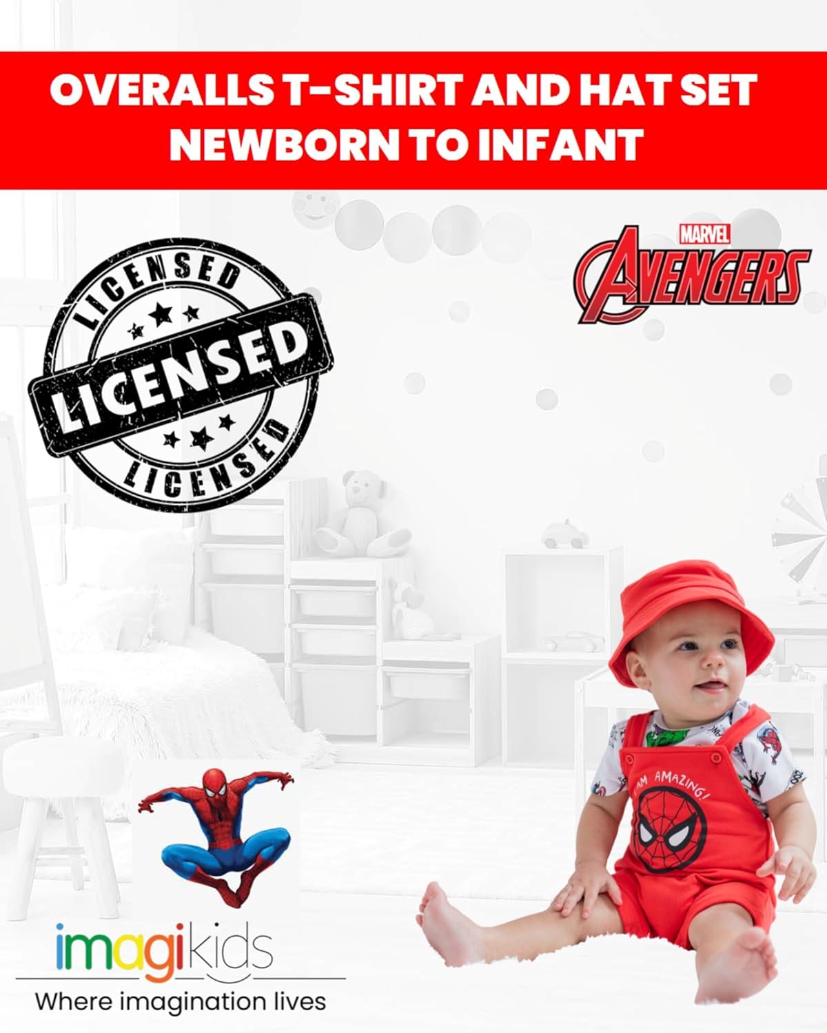 Marvel Avengers 3-Piece Baby Outfit Set