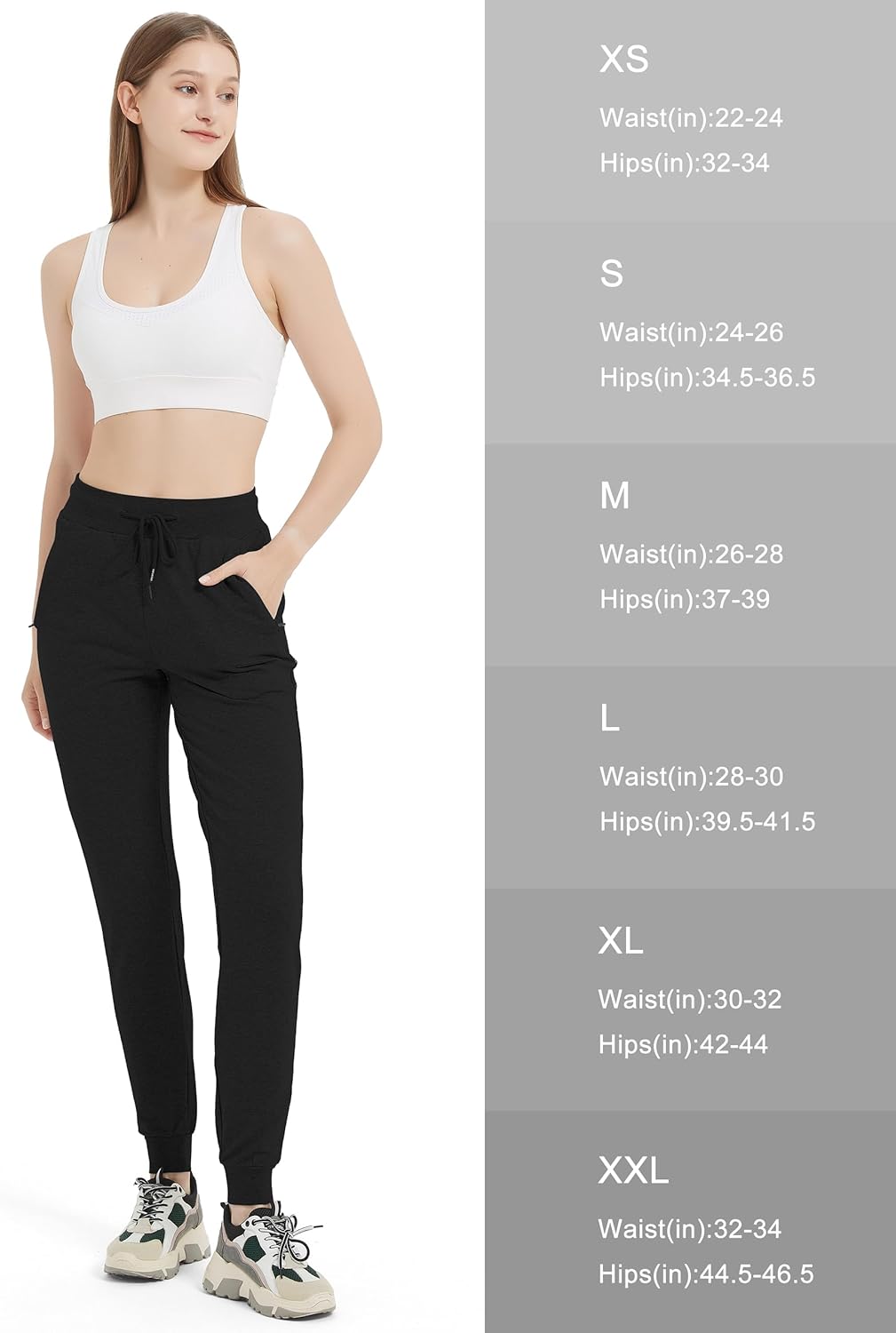 SEVEGO Tall Womens Lightweight Cotton Jogger Pants