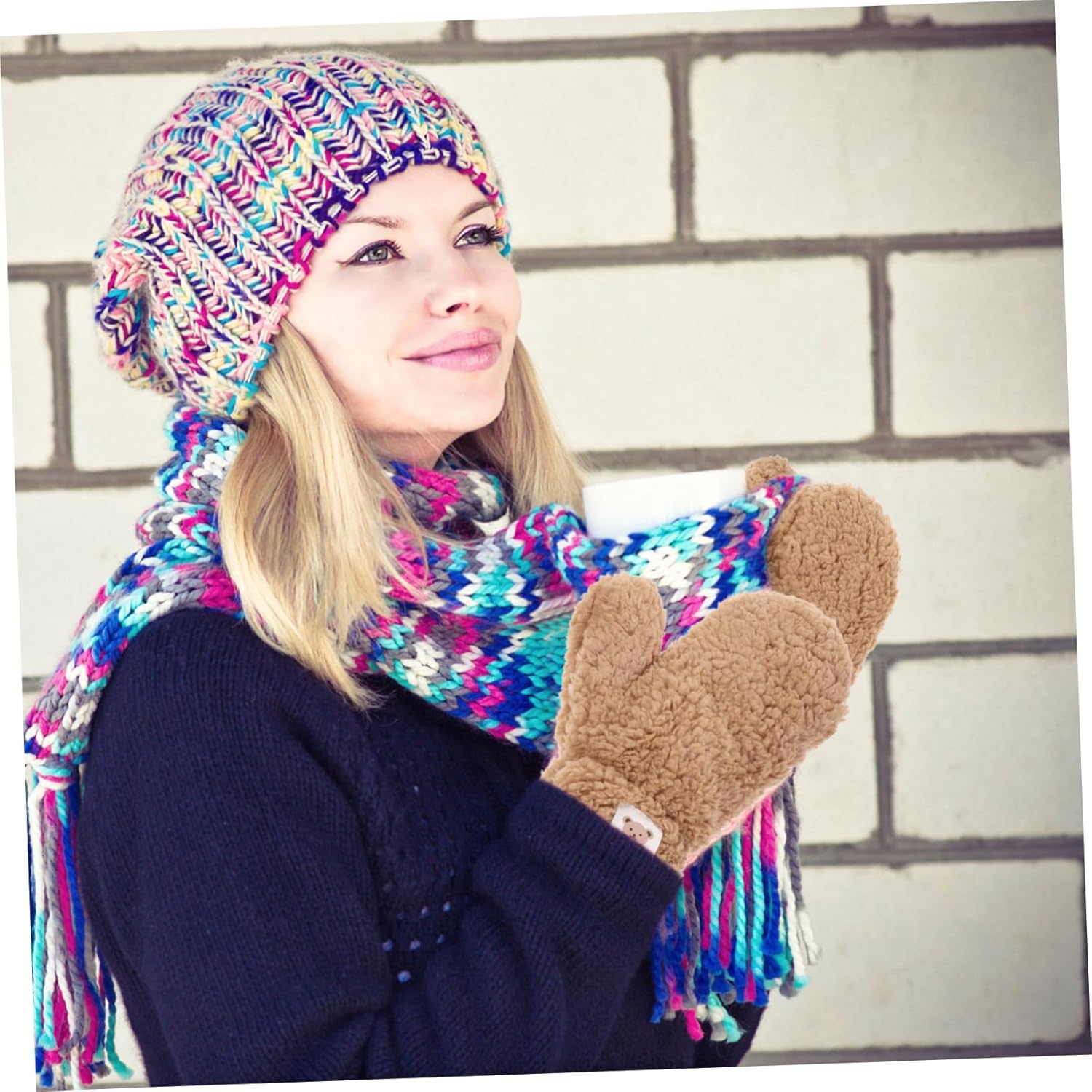 LIOOBO Cartoon Mitten Gloves