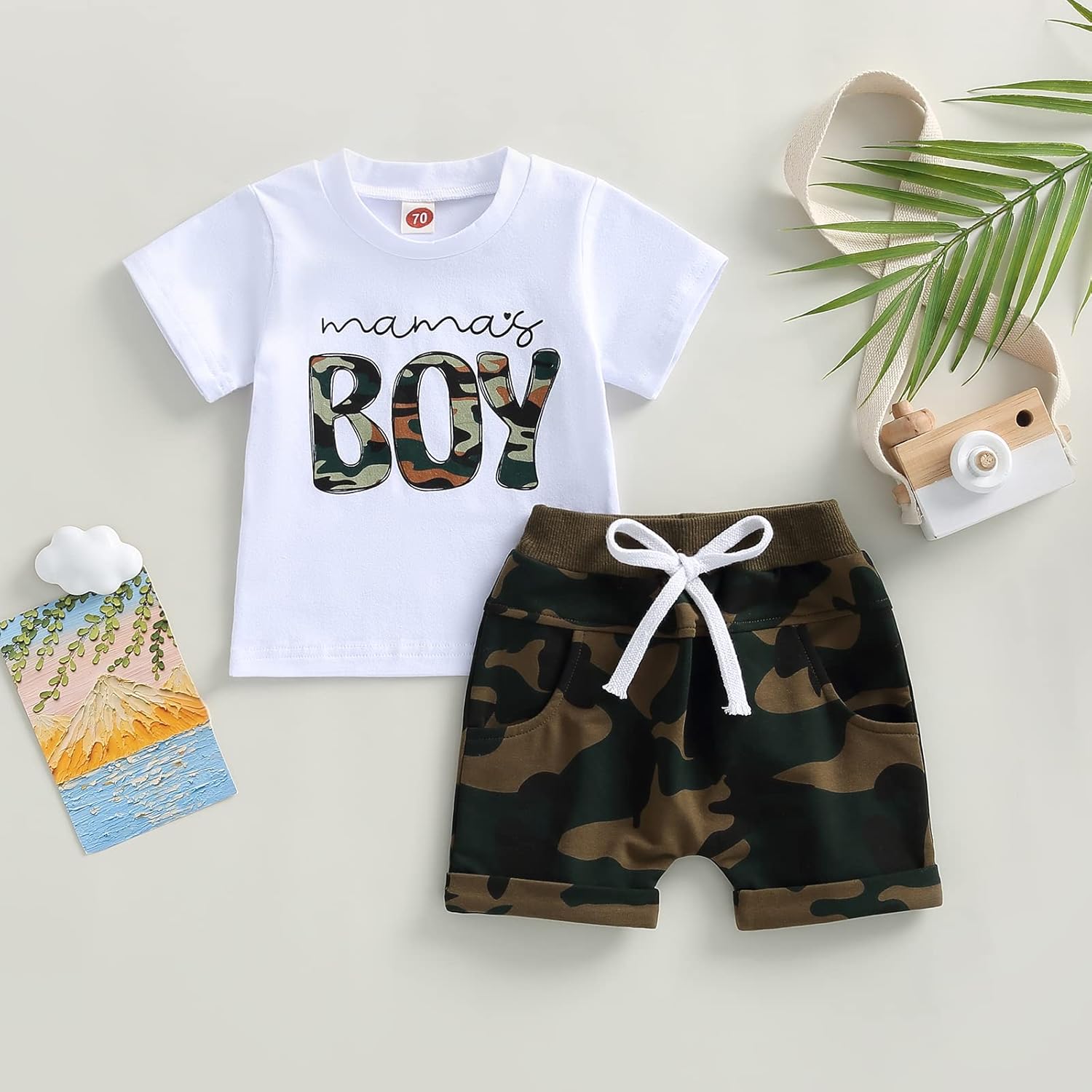 Camouflage Toddler Set Comfortable Stylish Summer Outfit for Boys