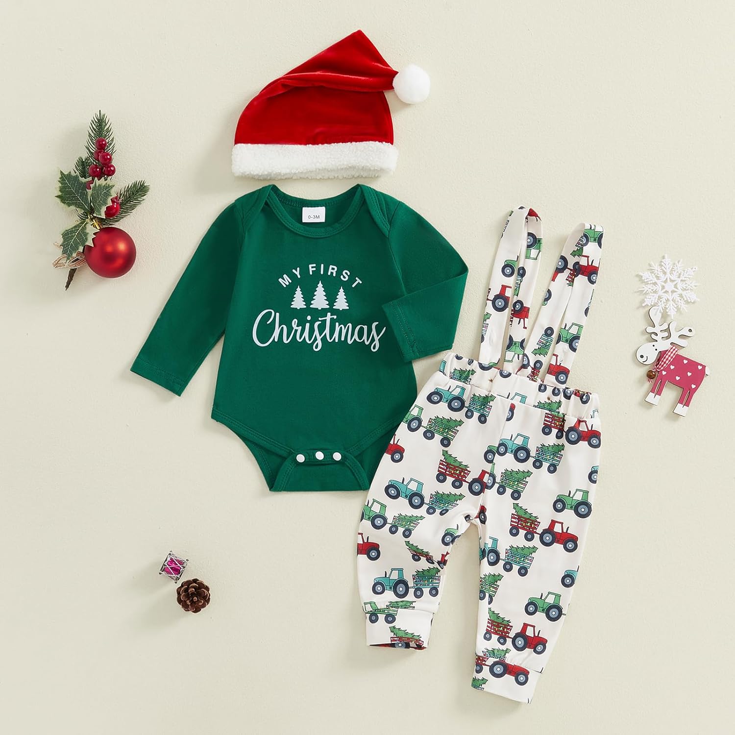 BeQeuewll 4th of July Newborn Baby Boy Outfits Set