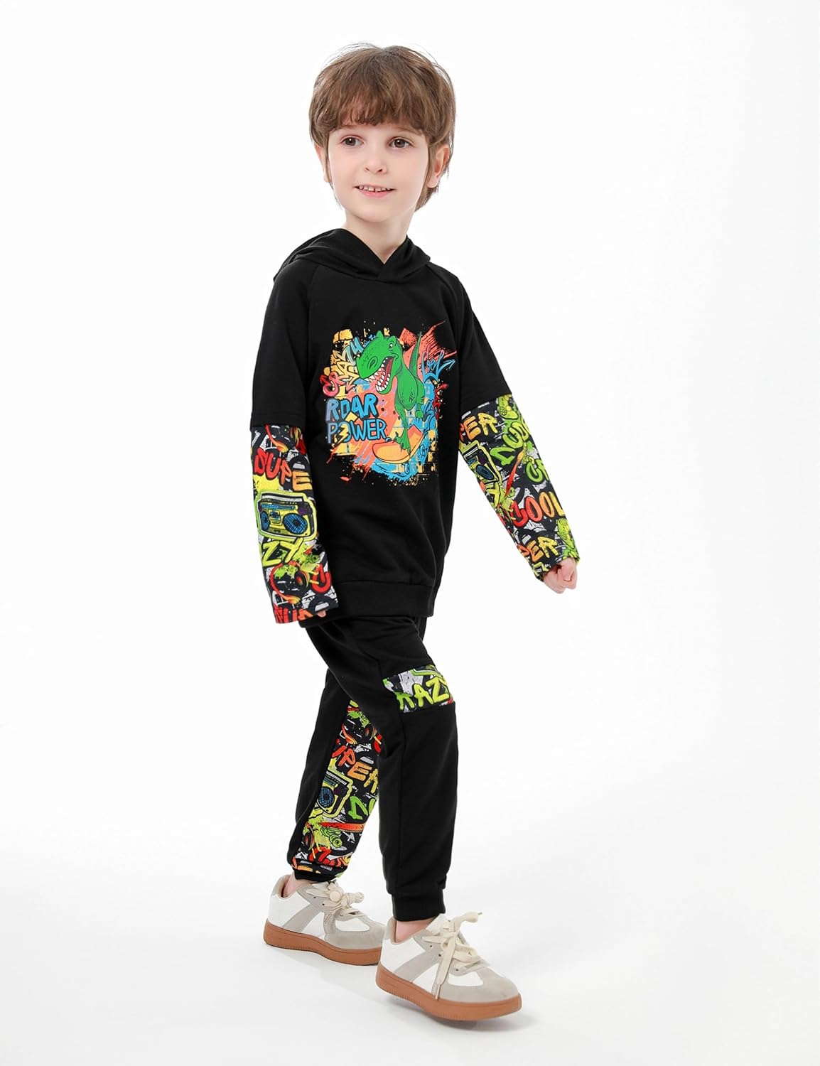 MIGU Dinosaur Toddler Winter PJs Set