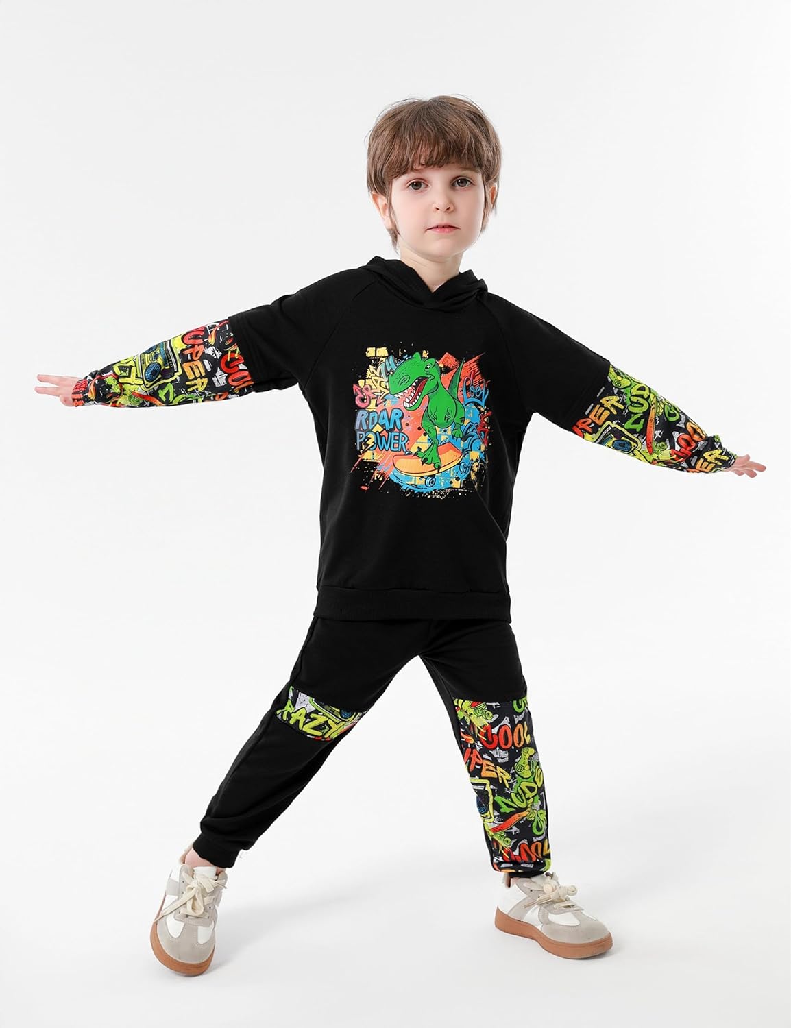 MIGU Dinosaur Toddler Winter PJs Set
