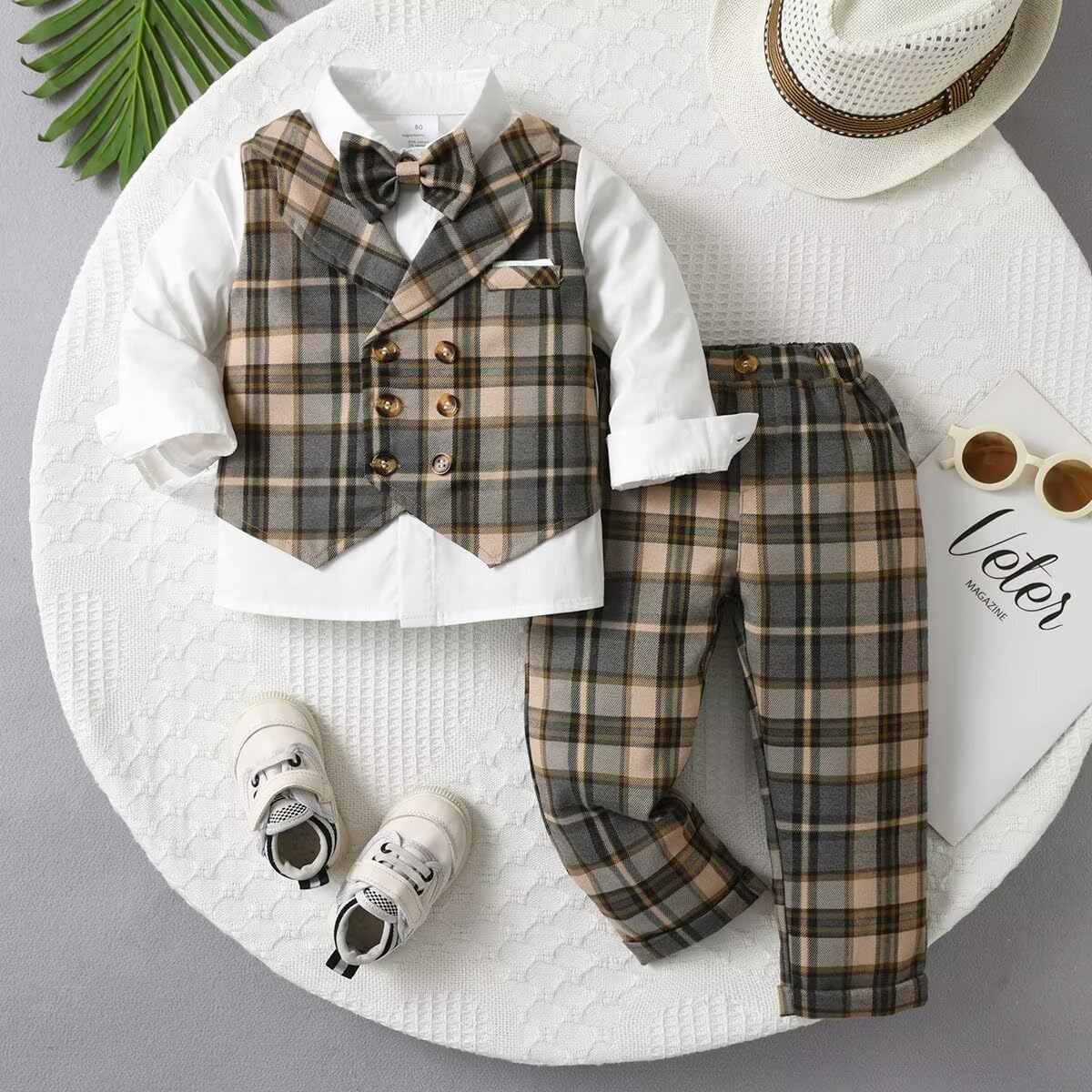 Pure Milk Toddler Boys Outfit Set