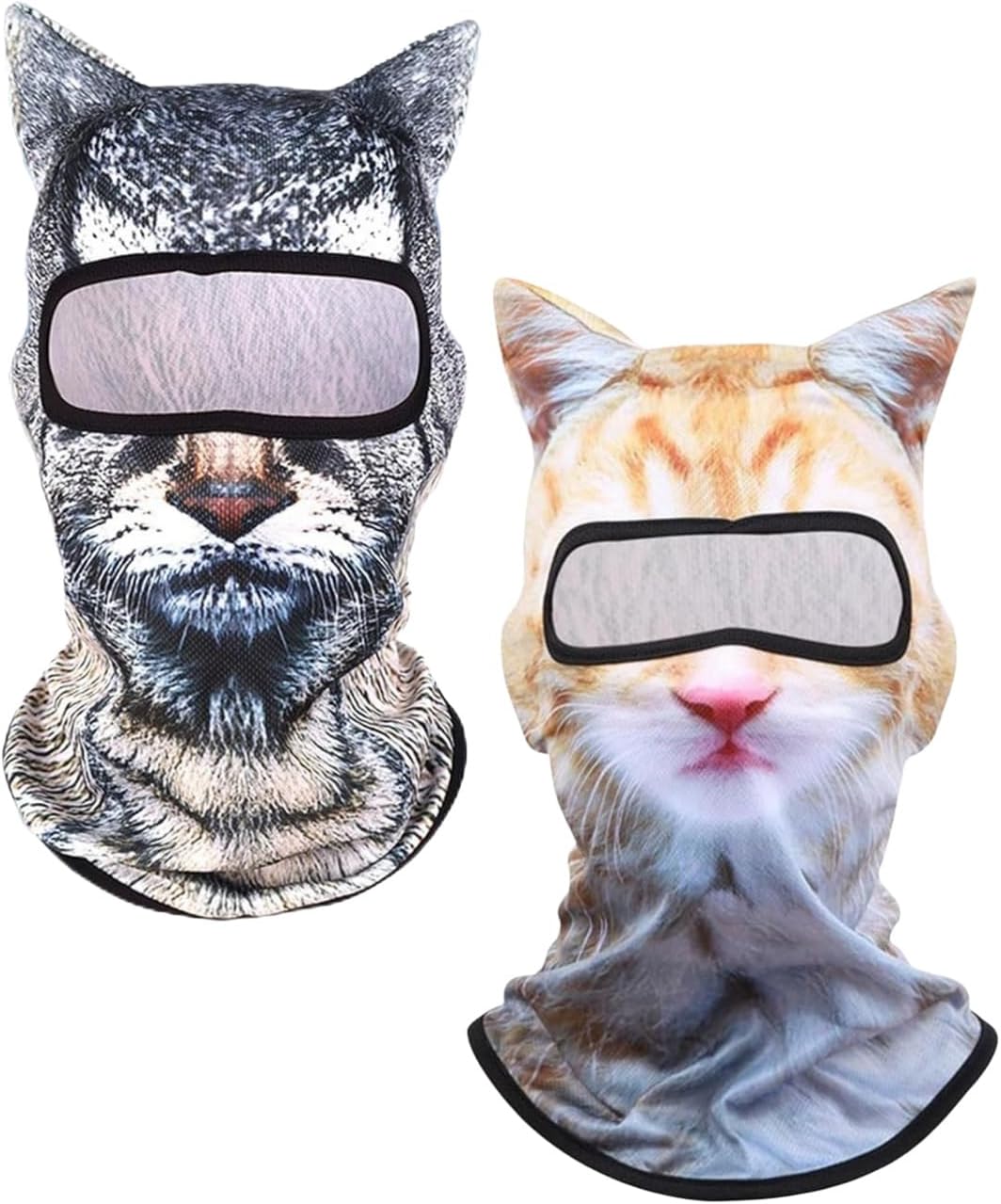 Cat Ski Mask Full-Back 3D Cat Balaclava with Ears