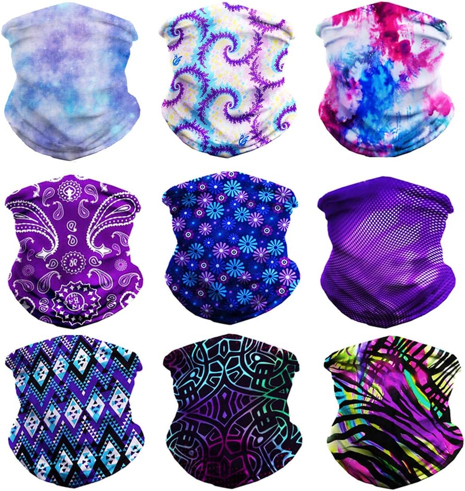 KALILY12PCS Face Shield Headwrap in Microfiber for Comfort and Style