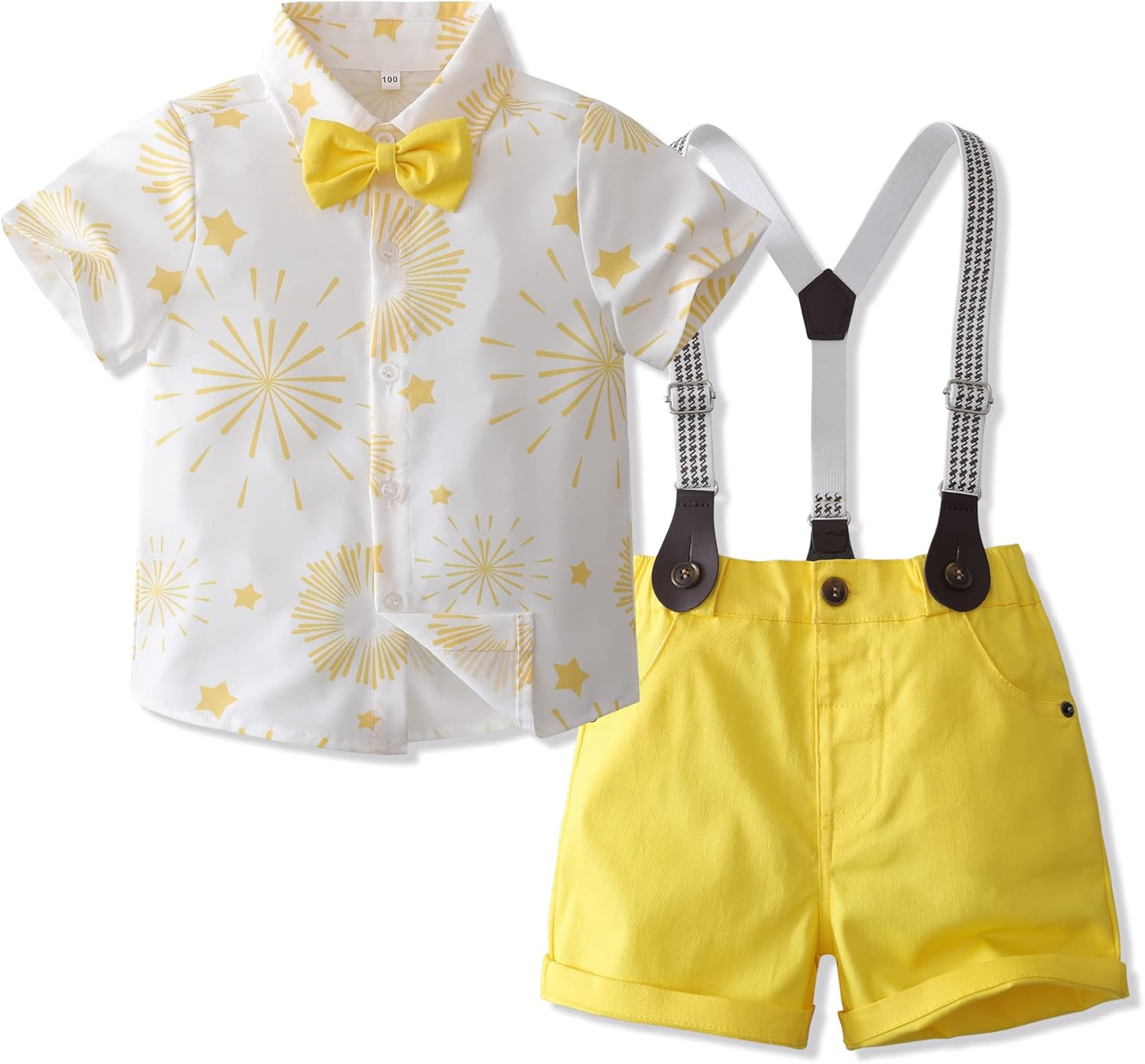Fireworks printed Boys Summer Suit Set