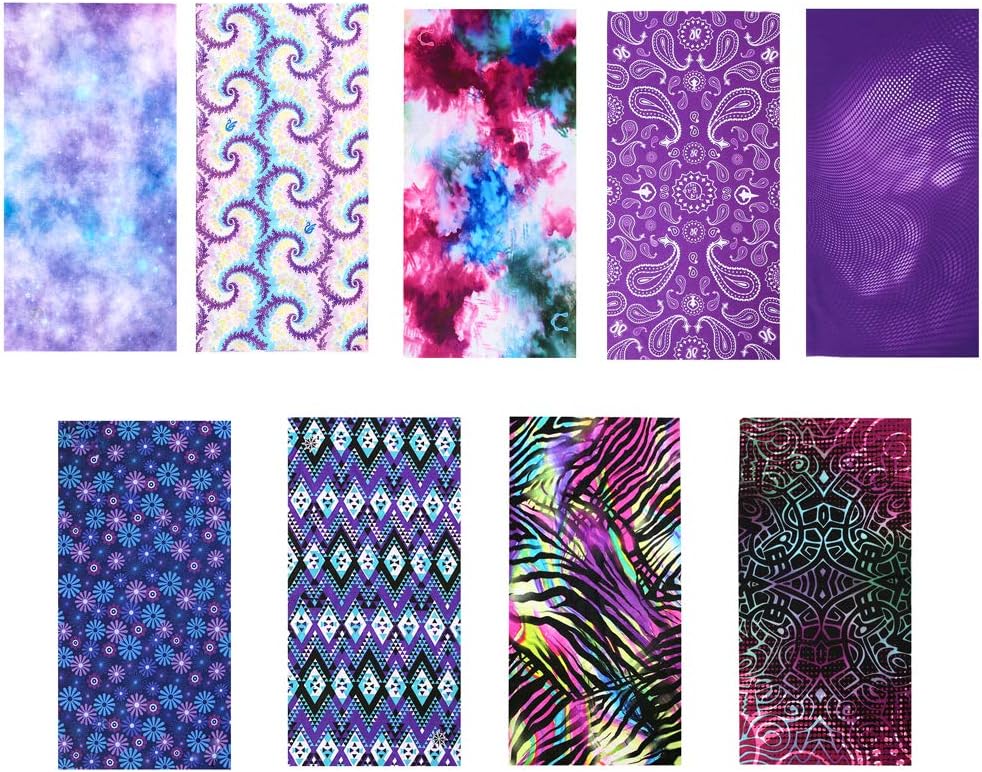 KALILY12PCS Face Shield Headwrap in Microfiber for Comfort and Style