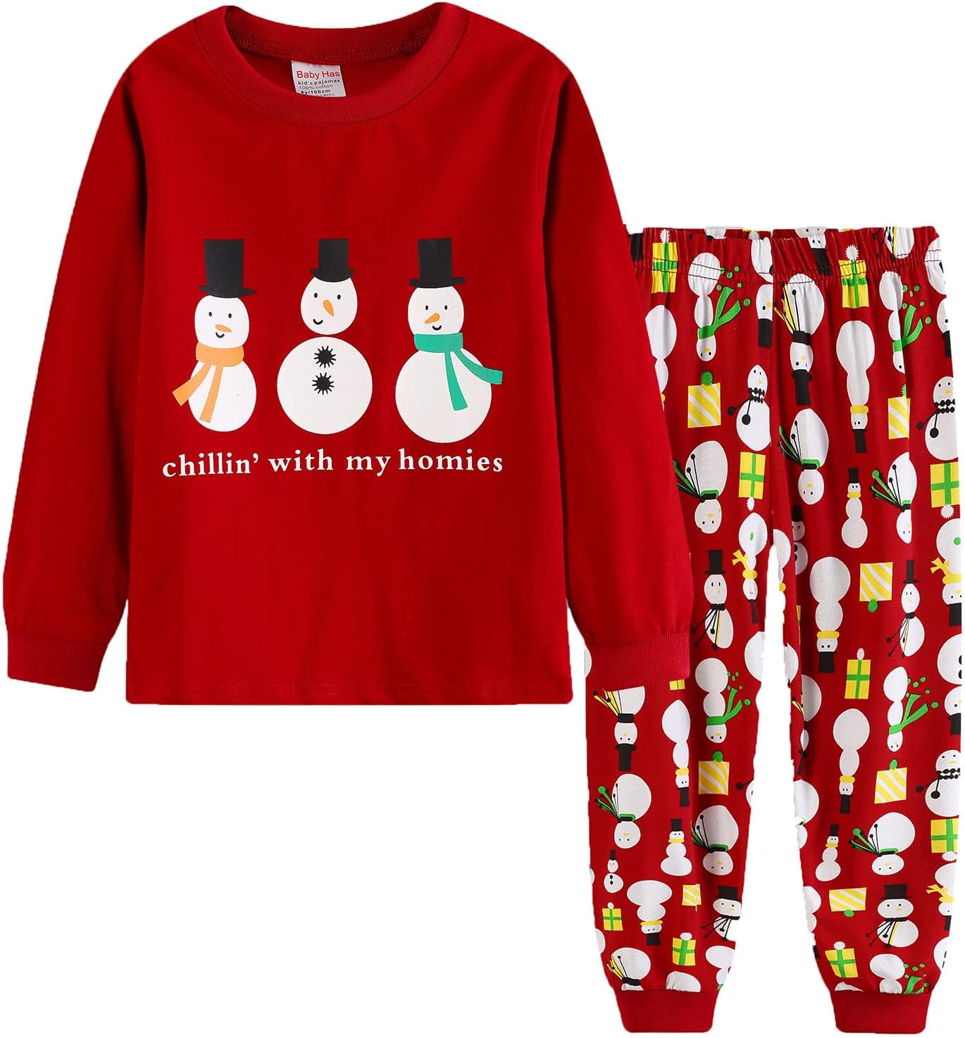 Cheerful Christmas Outfit for Kids Boys Girls Set