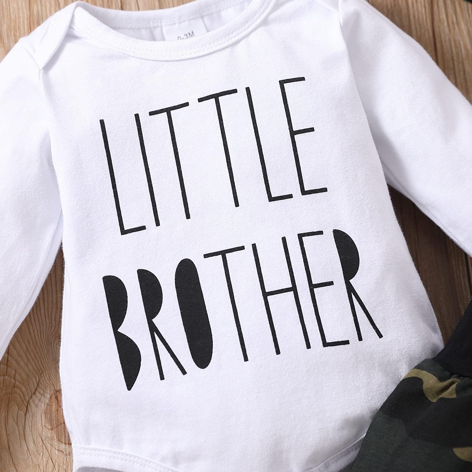 Comfortable Camouflage Romper Set for Newborn Boys