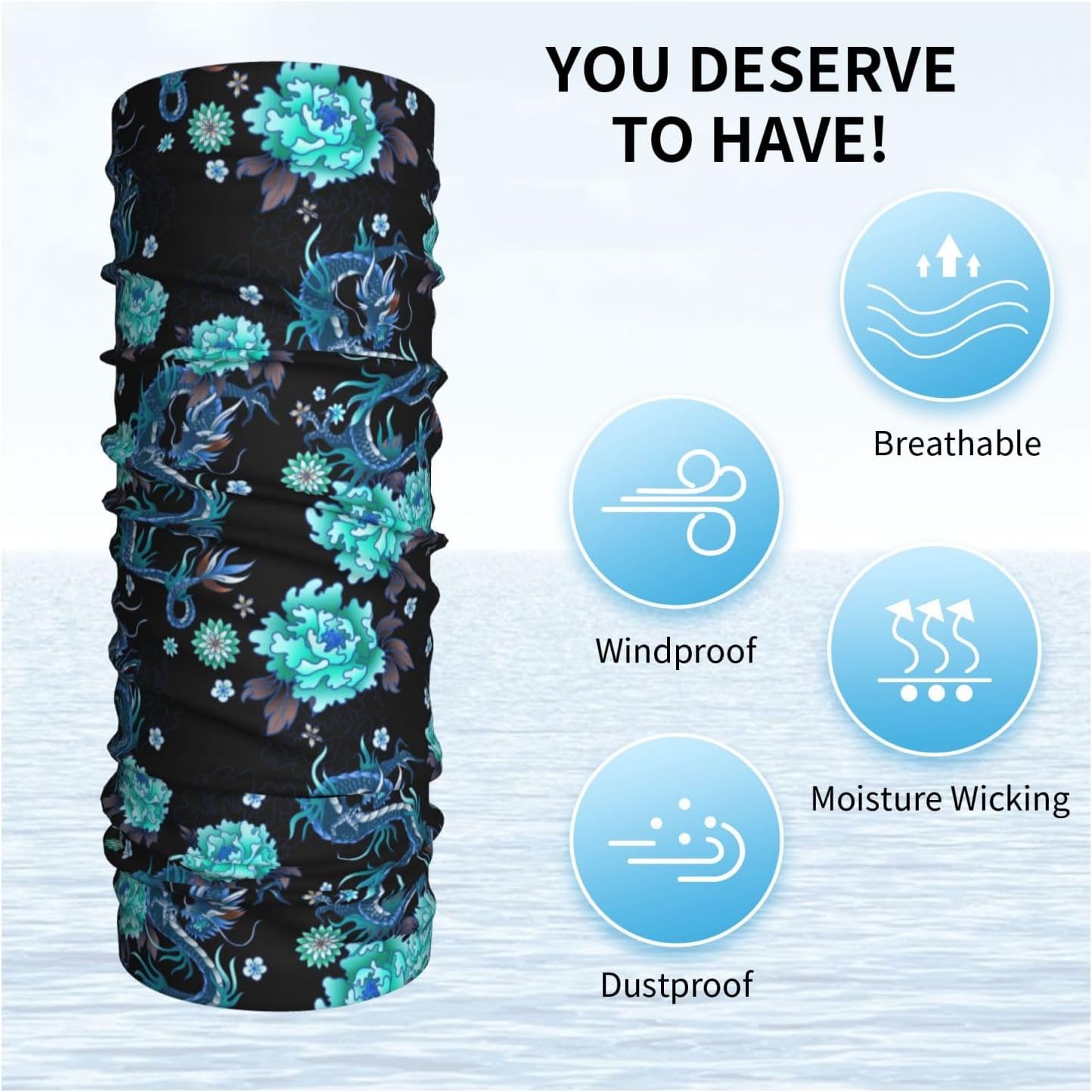 Ergonomic Reusable Multipurpose Face Mask Bandana
