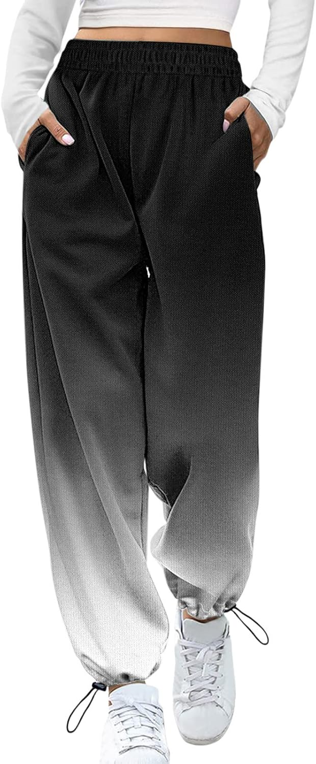 SDBRLD Womens High Waisted sweatpants - Soft Cotton Workout Pants