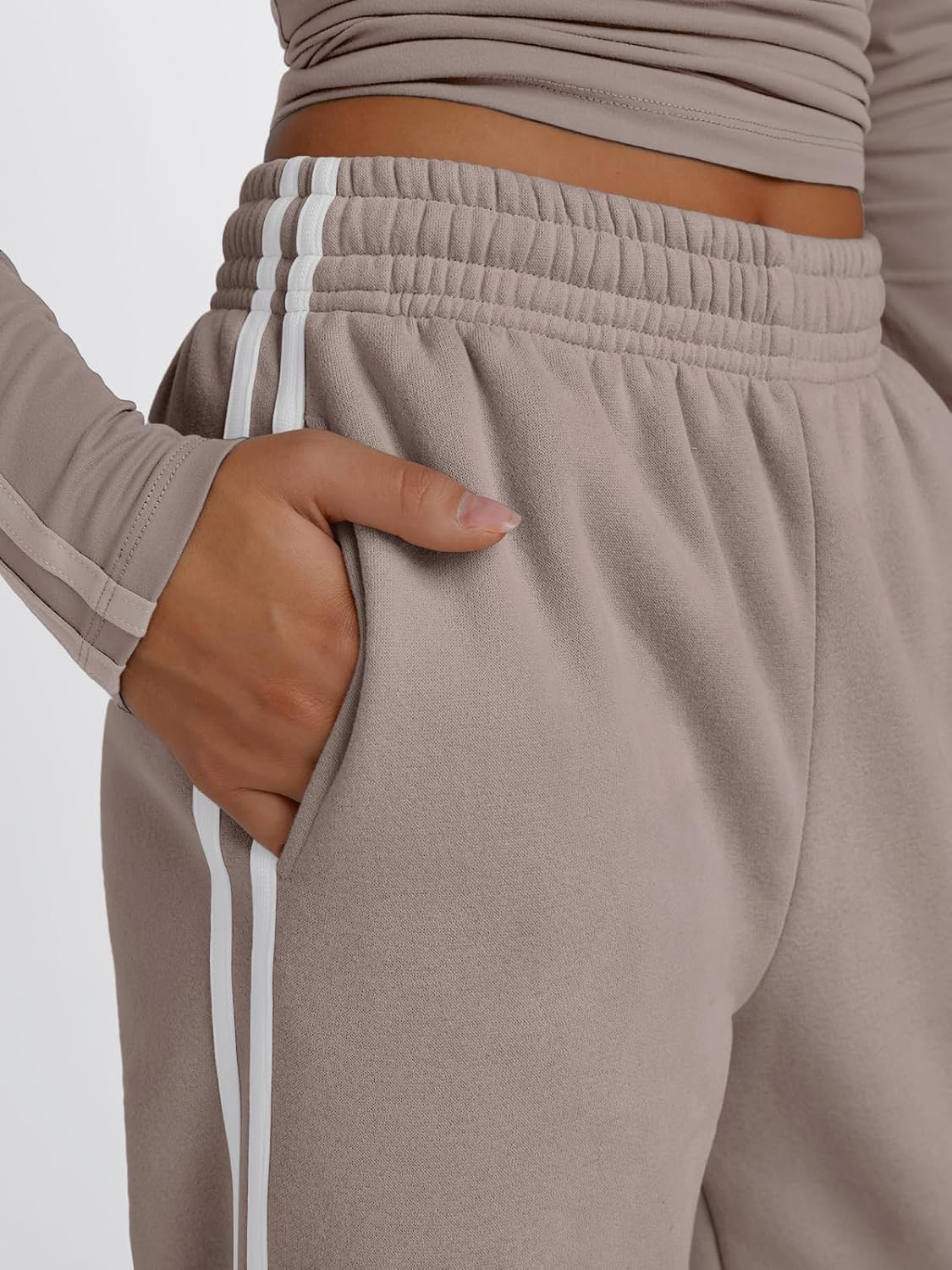 Trendy Queen Womens High Waisted Drawstring Sweatpants - Casual Comfortable