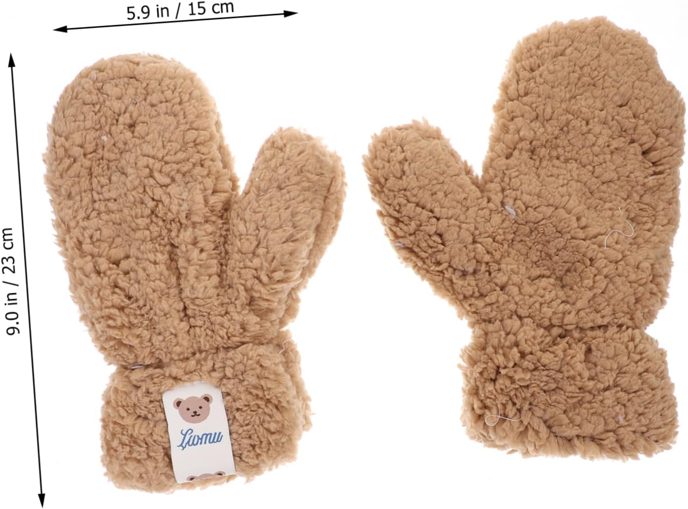Best Womens Cartoon Plush Winter Gloves Long Warm